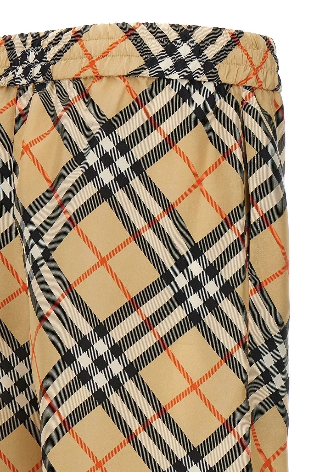Burberry Burberry Check Silk Bermuda Shorts