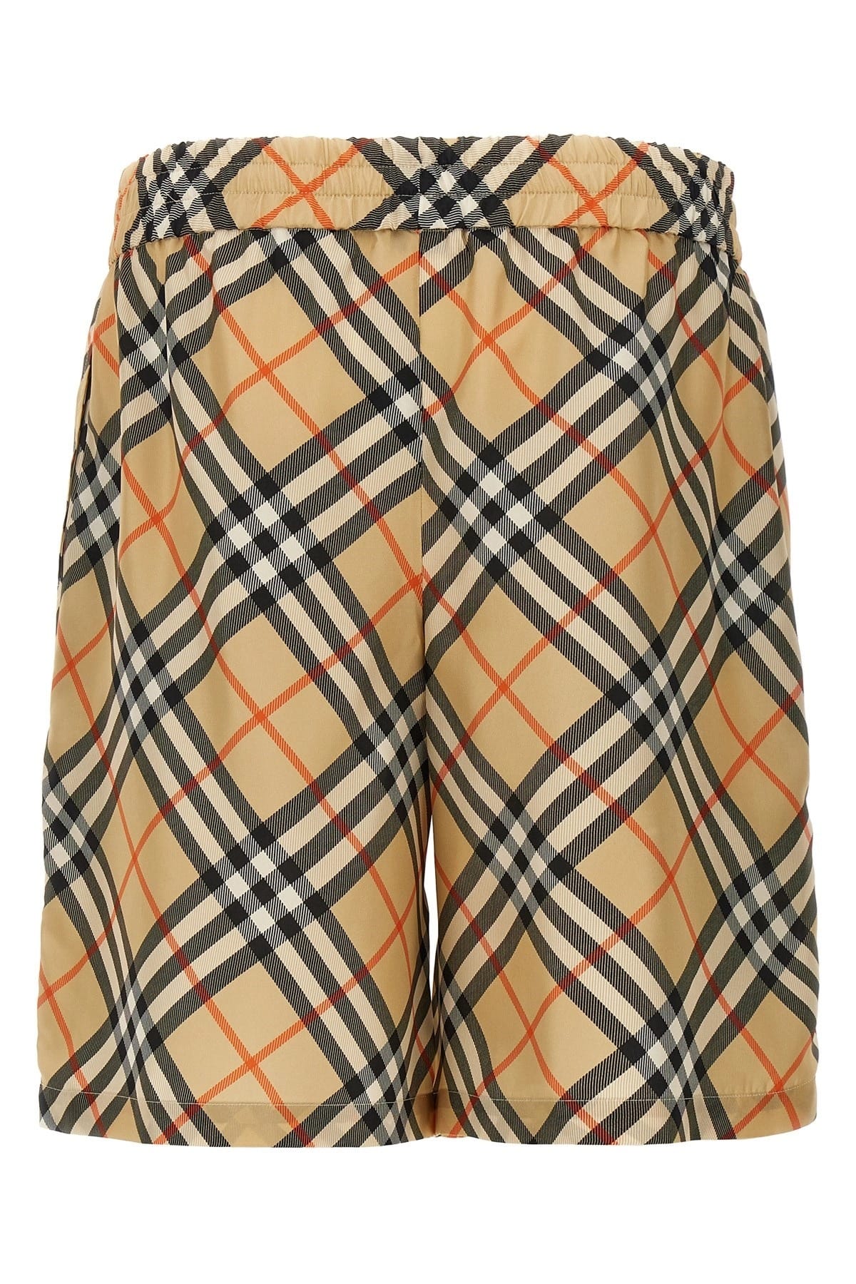 Burberry Check Silk Bermuda Shorts - alternate view
