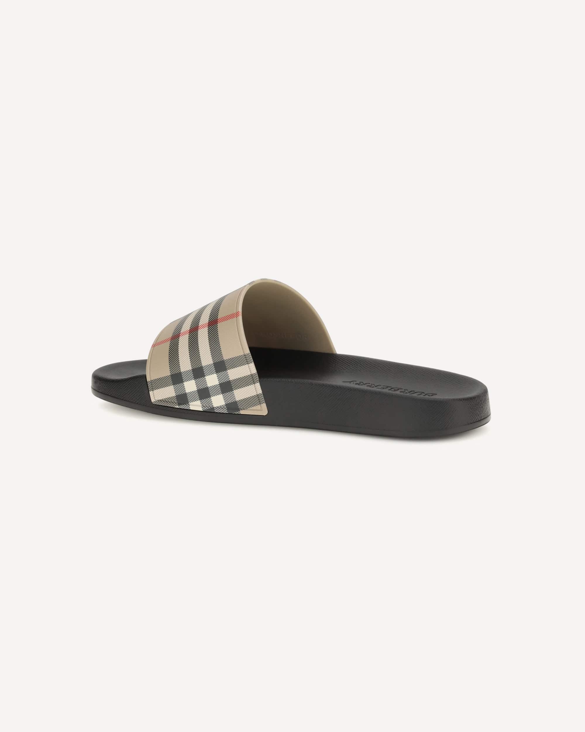 Burberry Check-Pantoletten