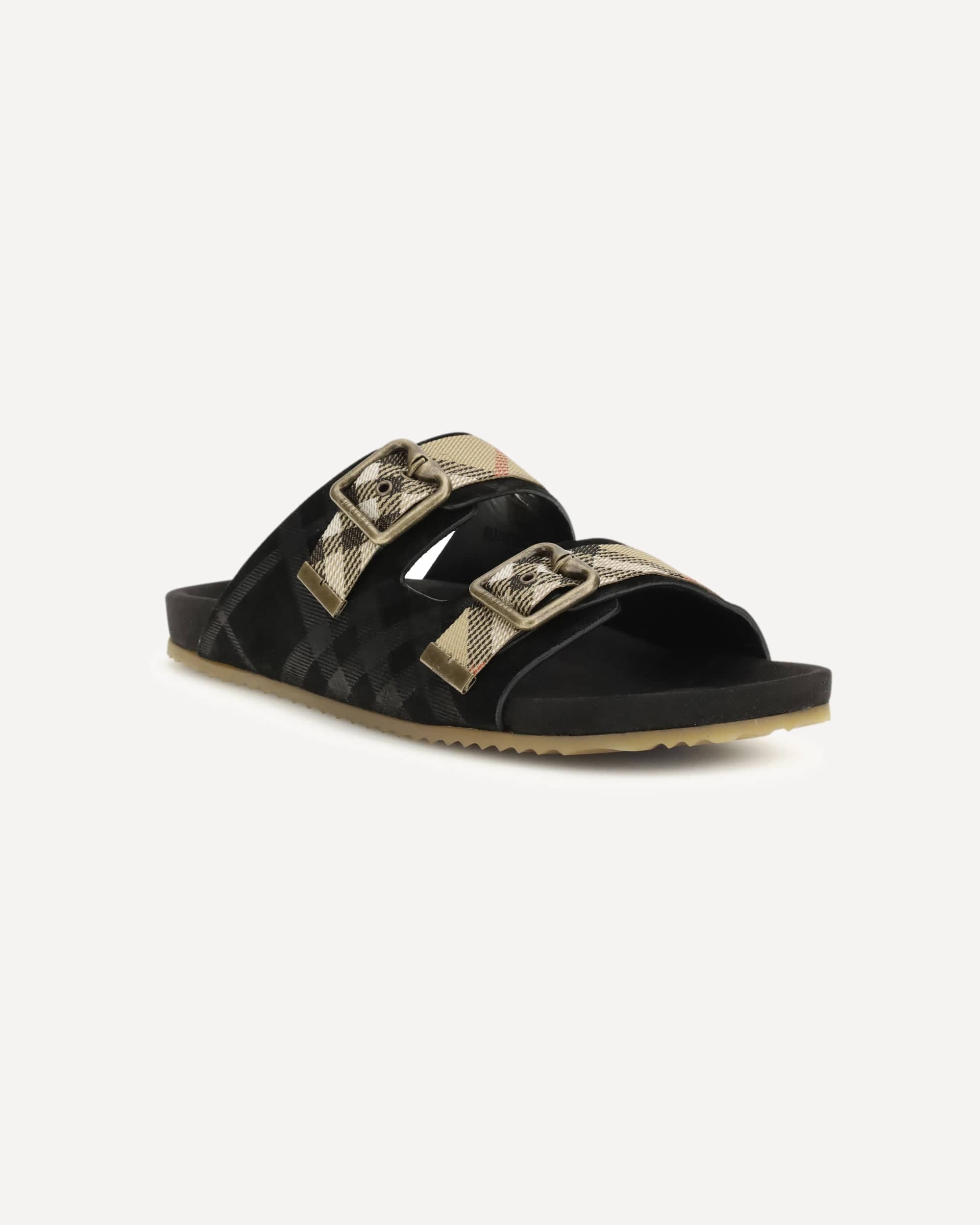 Burberry Check Suede Urchin Sandals - alternate view