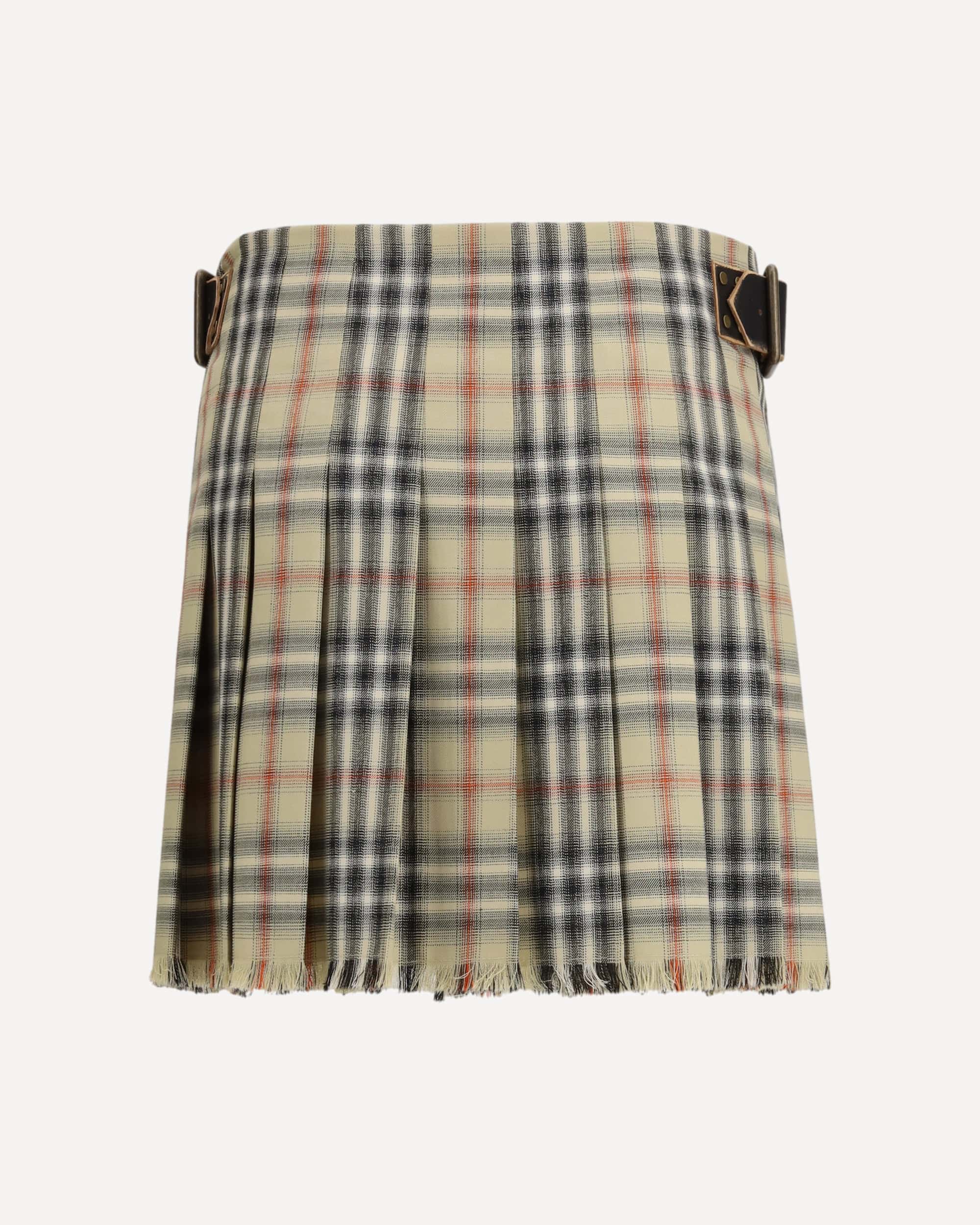 Burberry Check Wool Mini Skirt