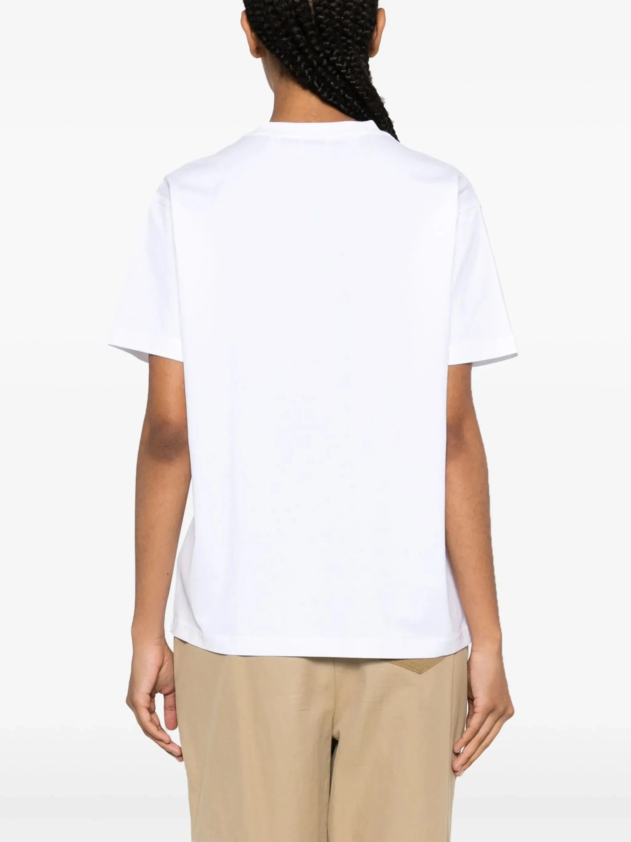 T-shirt Burberry in cotone a maniche corte con tasca a contrasto