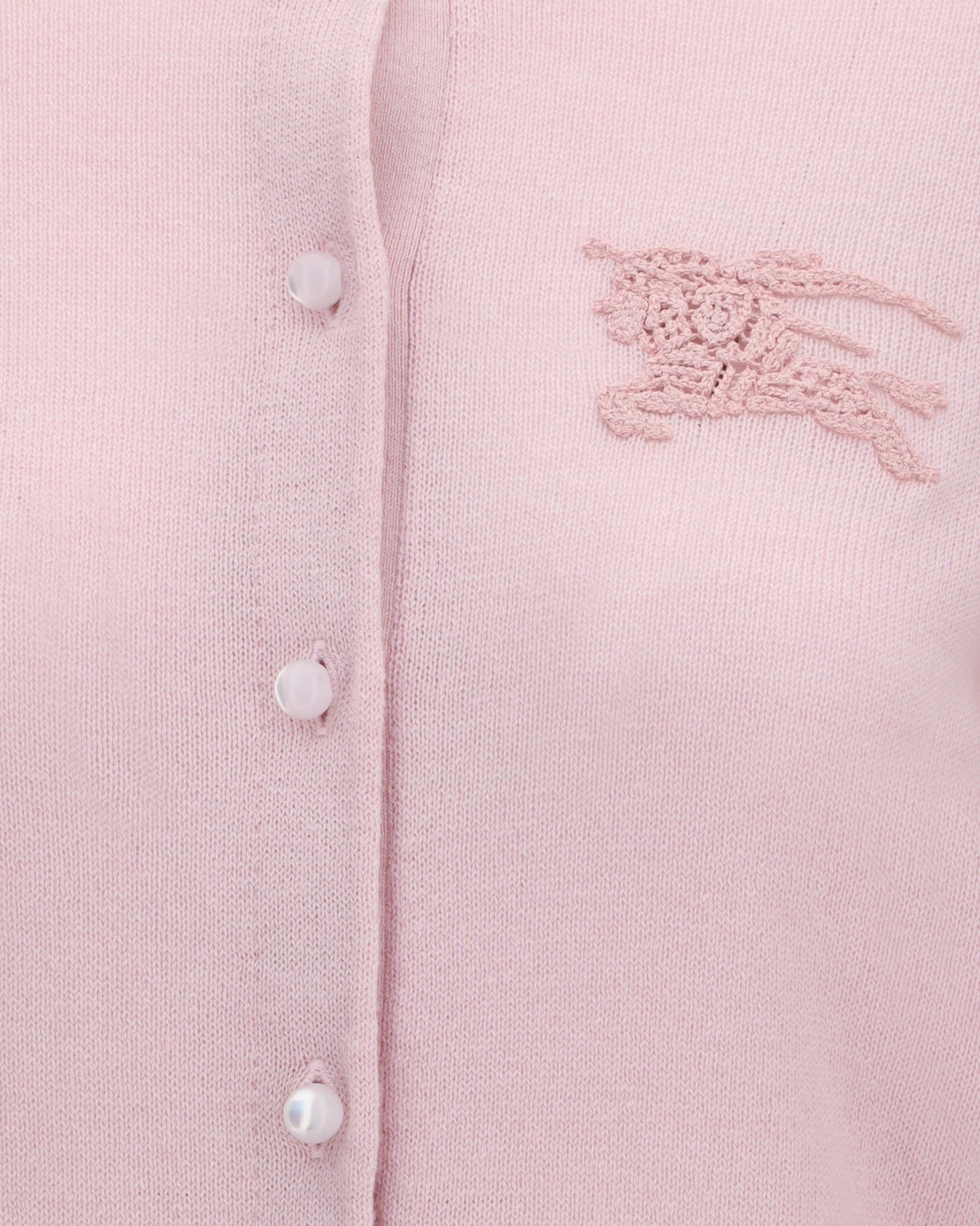 Burberry Burberry Cotton And Wool Crochet Knight Cardigan