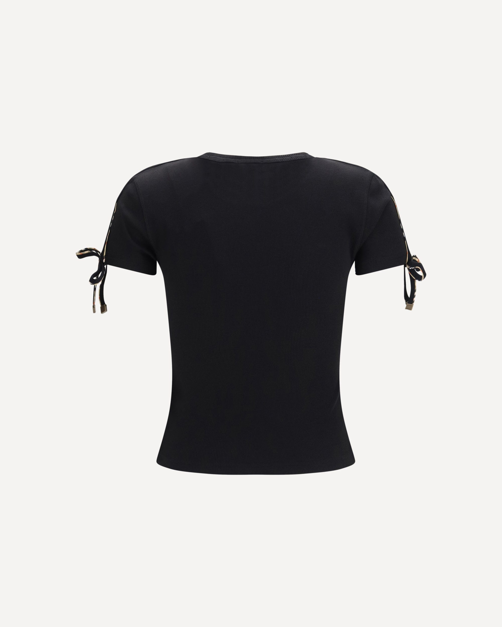 Burberry Cotton Lace-Detail Crew Neck T-Shirt - alternate view