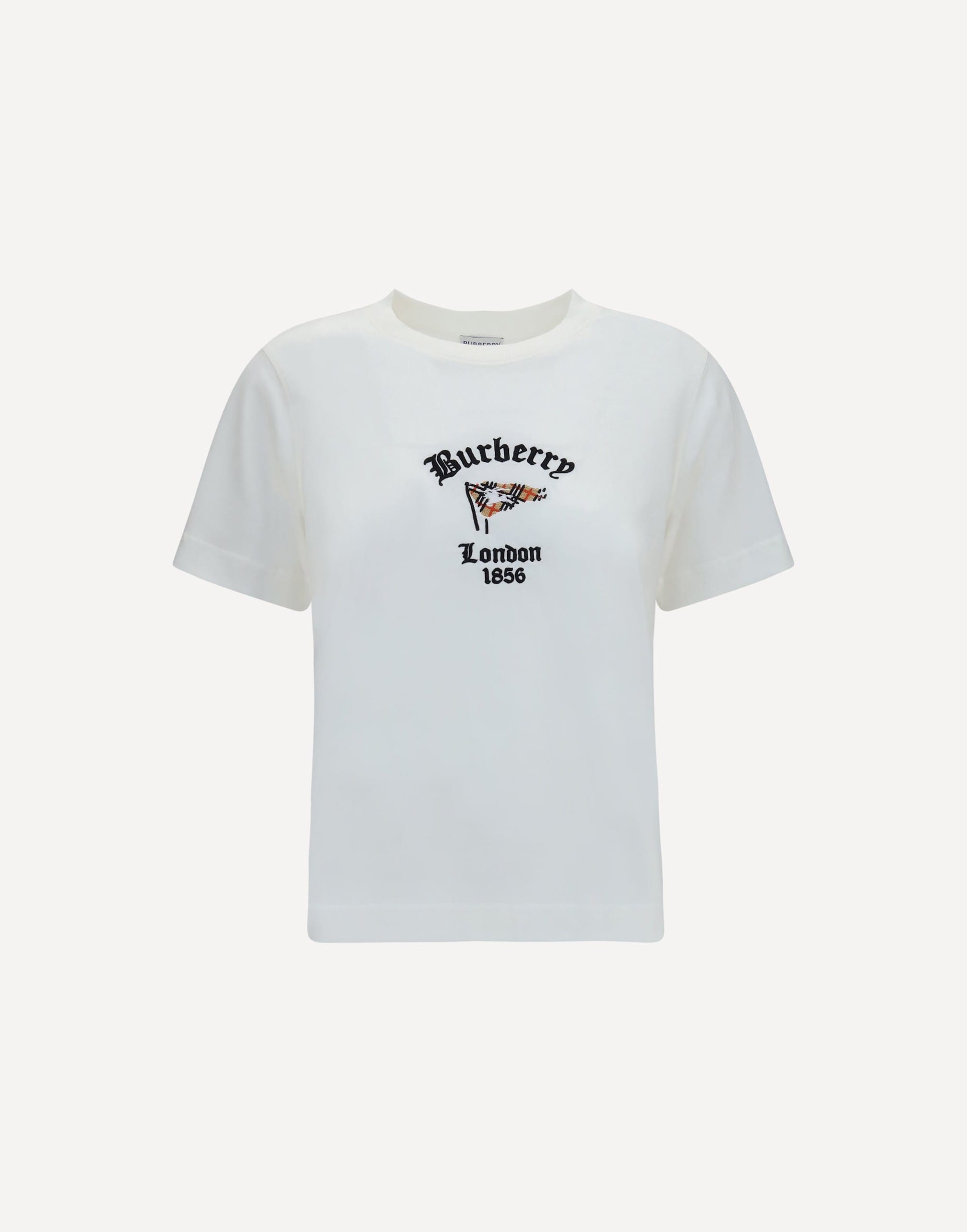 Burberry Burberry Cotton T-Shirt With Check Flag