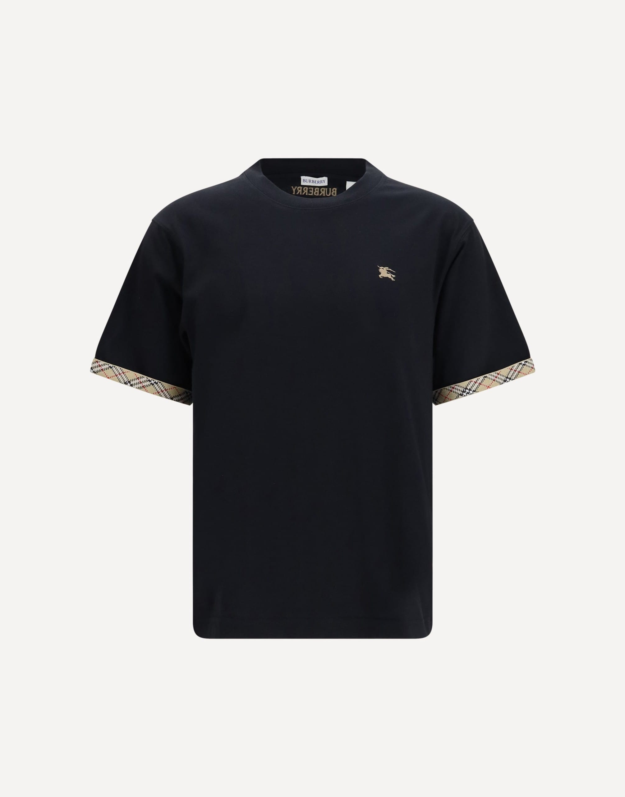 Burberry Burberry Cotton T-Shirt With Check Trims