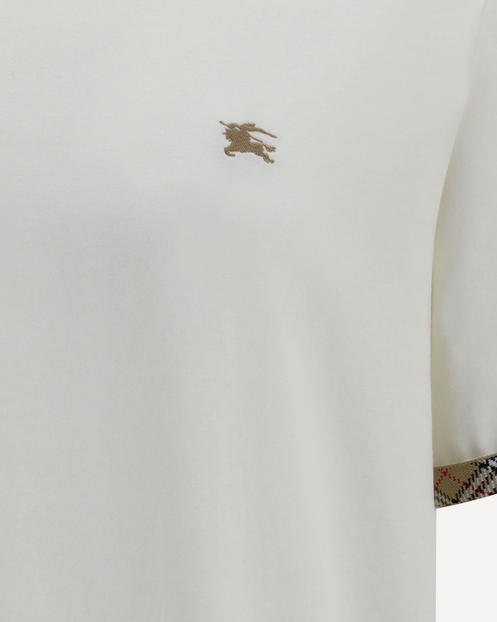 Burberry Burberry Cotton T-Shirt With Check Trims