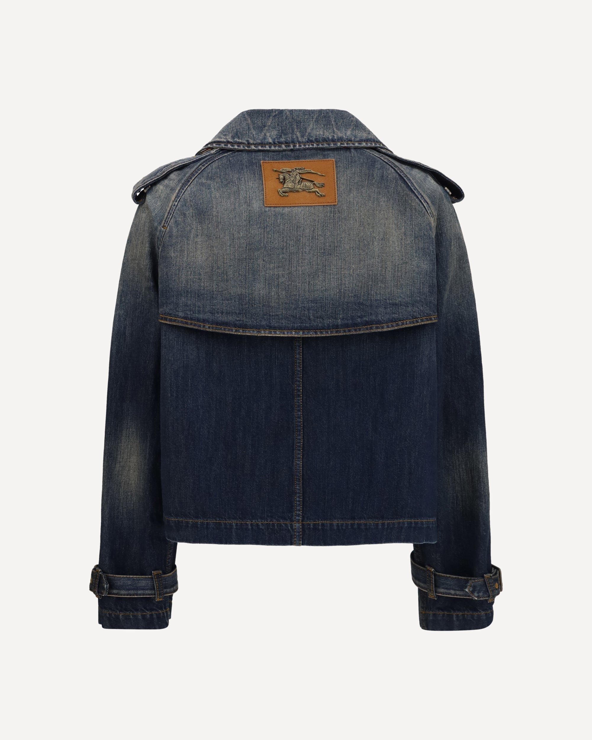 Burberry Giacca in denim doppiopetto cropped - alternate view