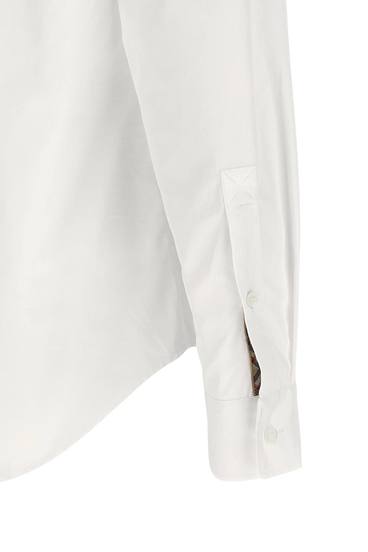 Burberry Burberry Embroidered Cotton Poplin Shirt