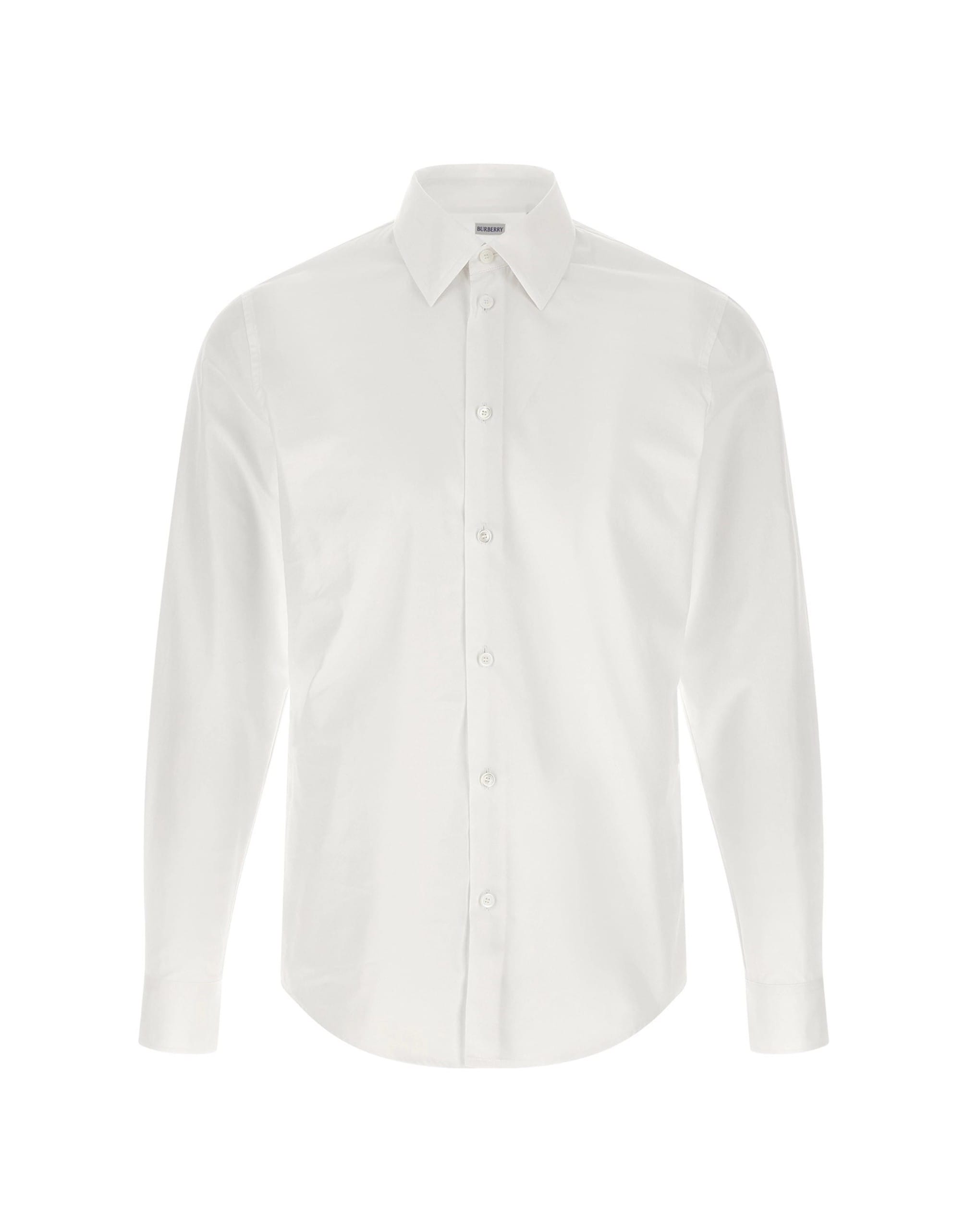 Burberry Burberry Embroidered Cotton Poplin Shirt