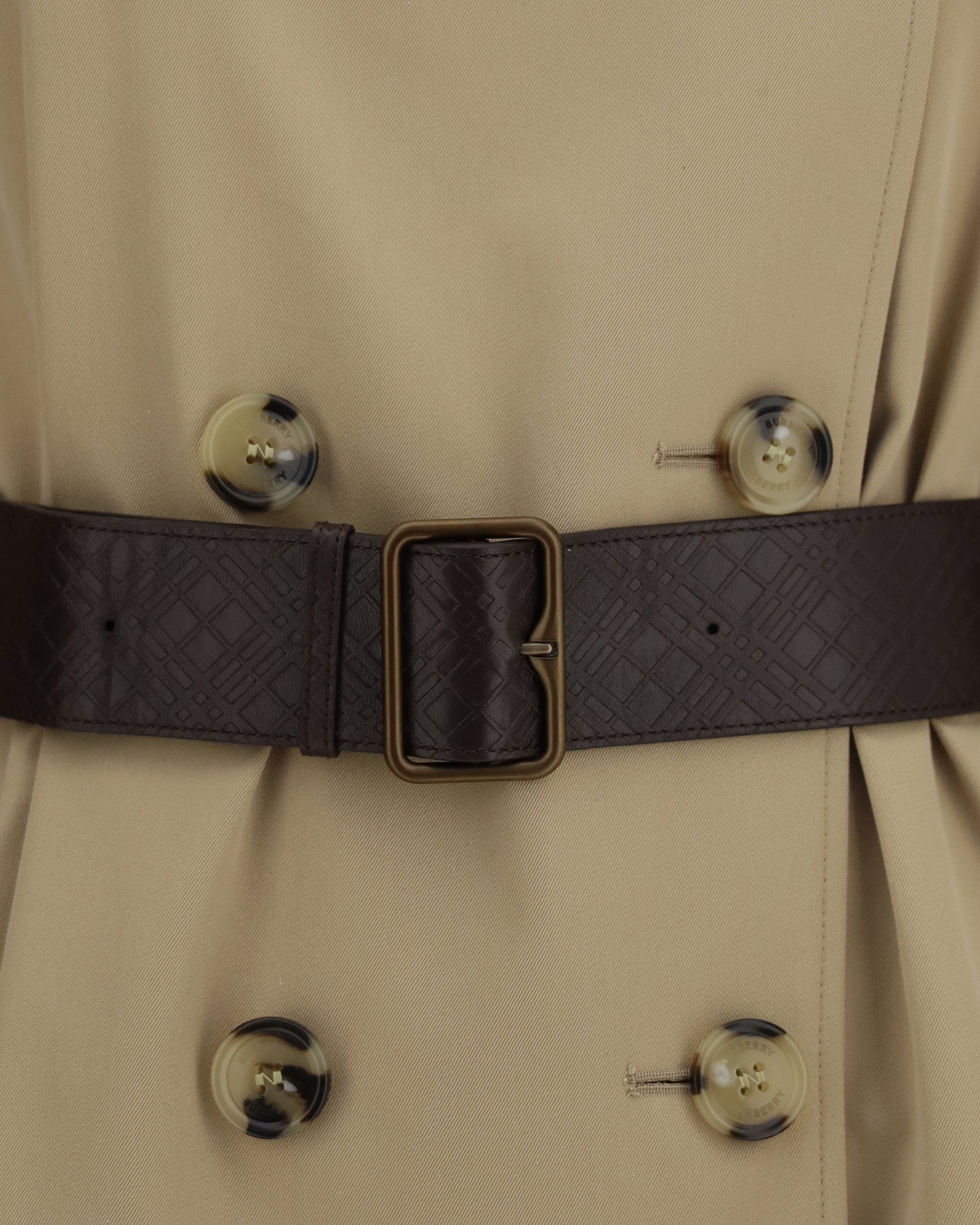 Burberry Kensington Midi Leder-Trenchcoat