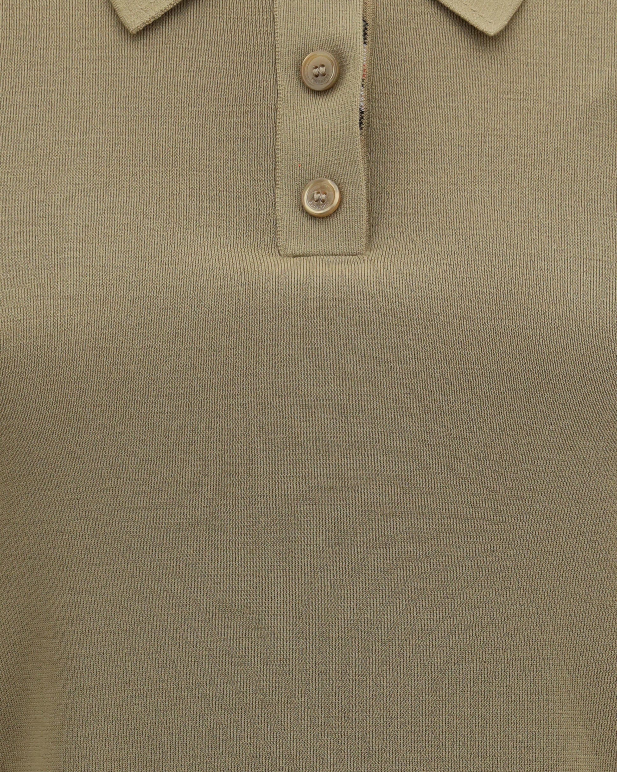Burberry Knit Polo With Check Trim