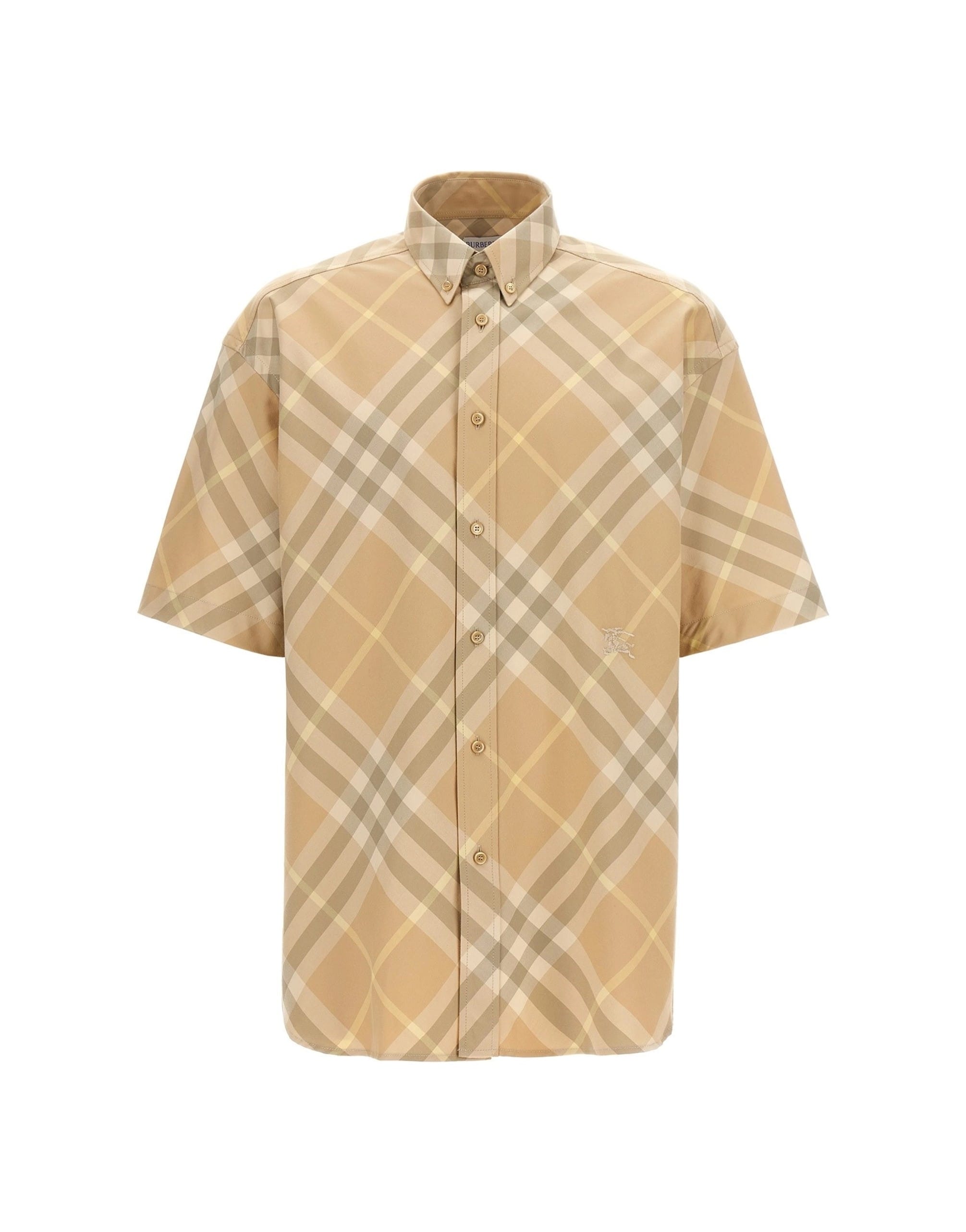 Burberry Burberry Logo Embroidery Check Shirt