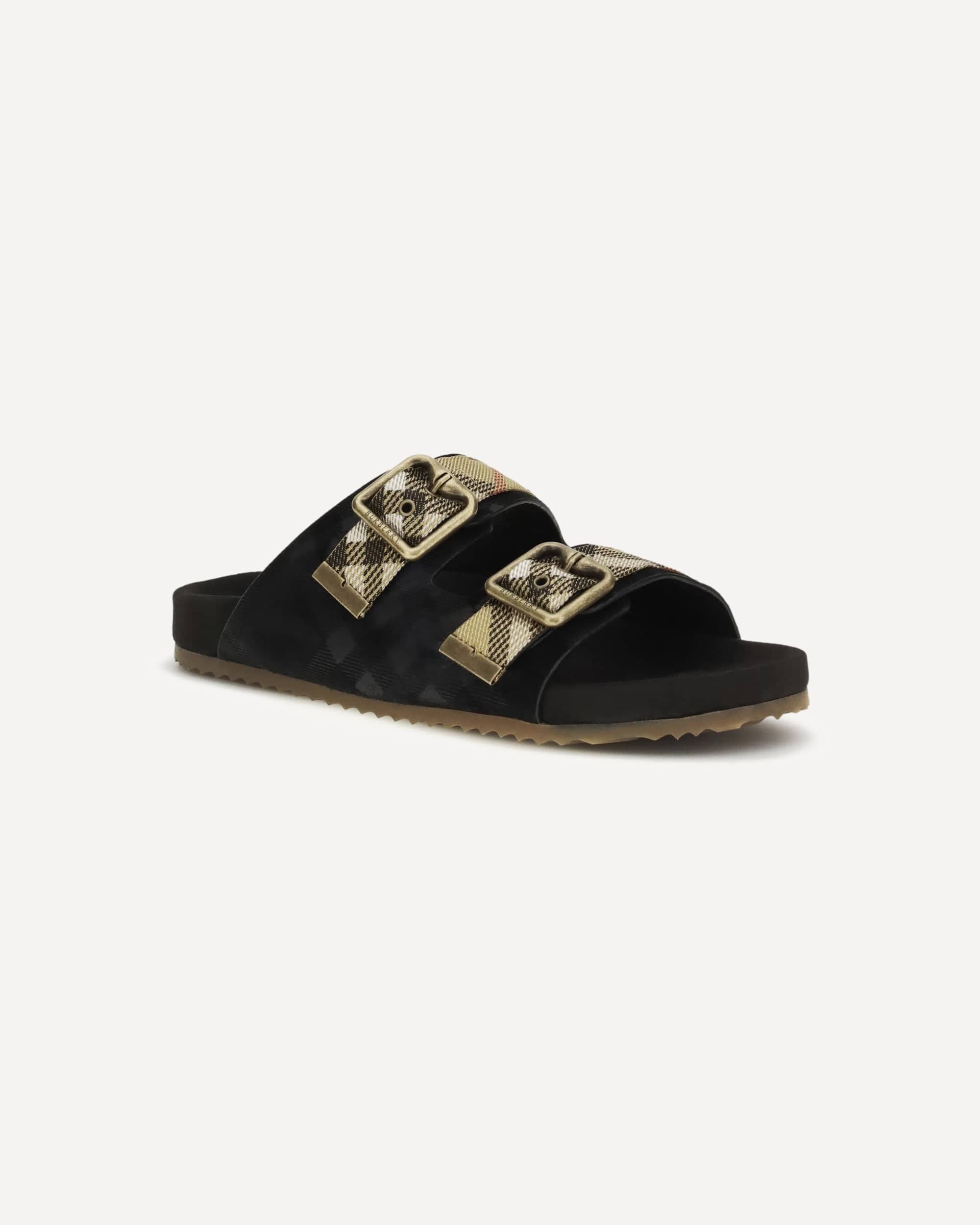 Burberry Logo Suede Slides - alternate view