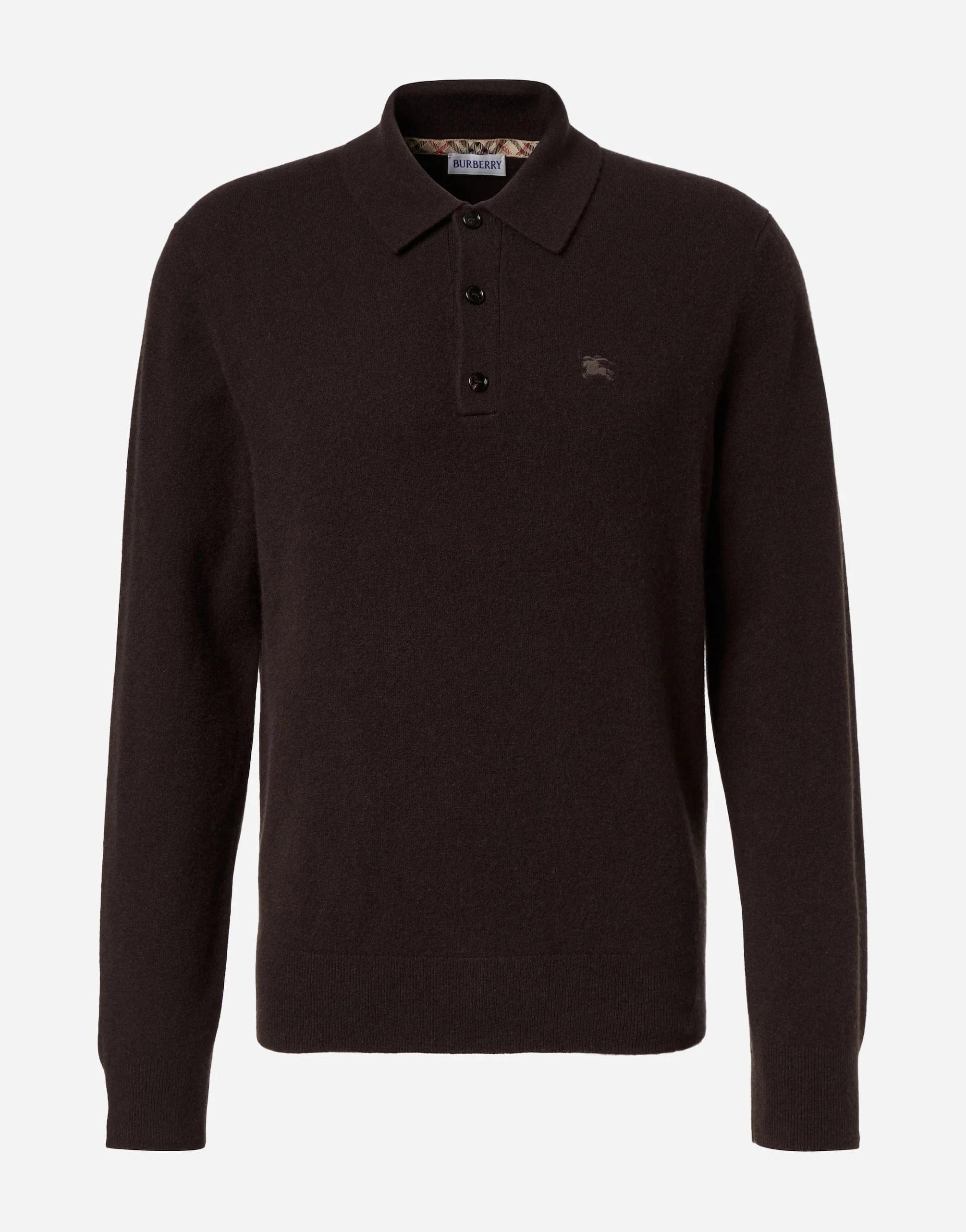 Burberry Long-Sleeve Cashmere Blend Polo Shirt