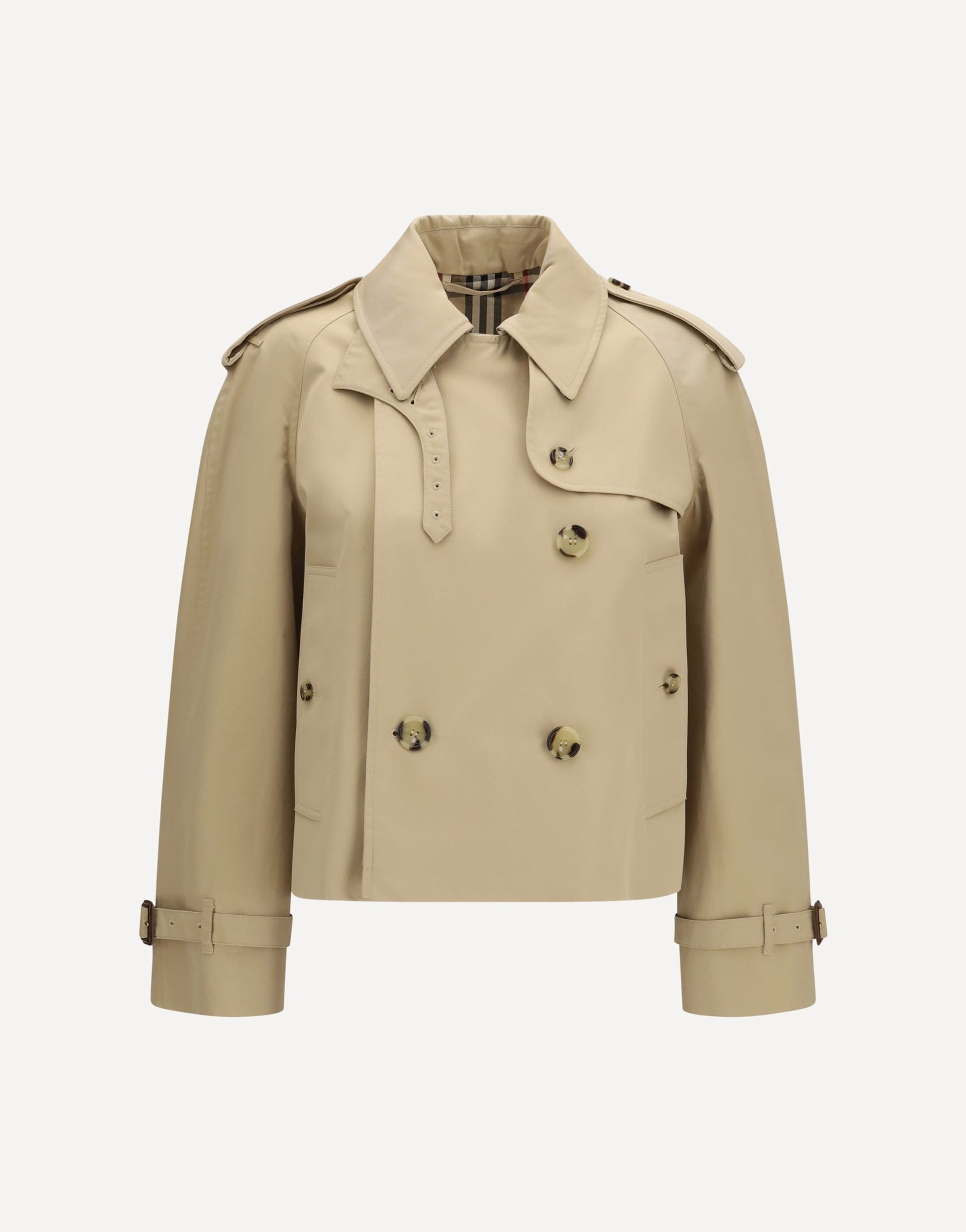 Burberry Mayfair Cropped Trench Jacket Gabardine