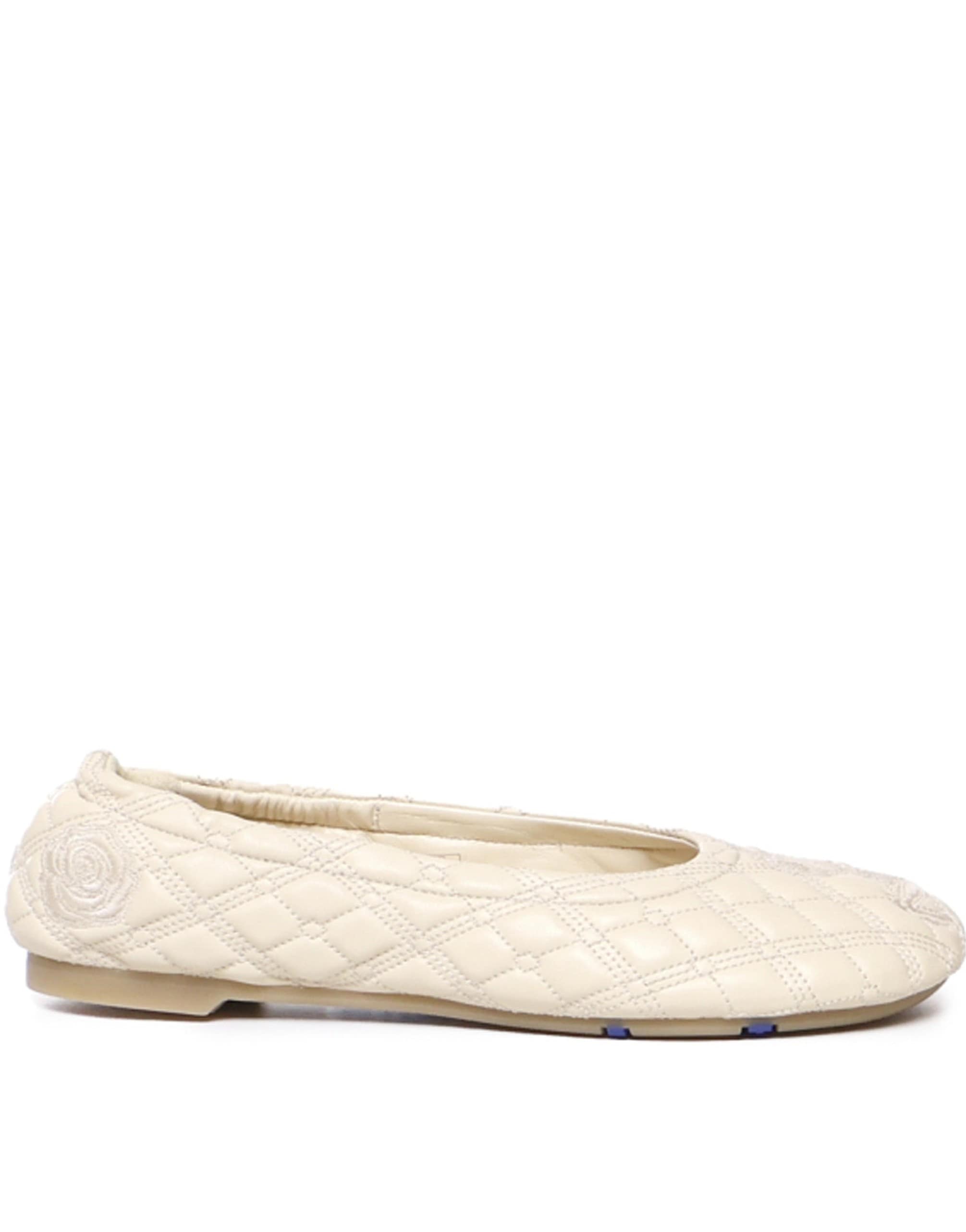 Burberry Sadler Leather Ballerina Flats