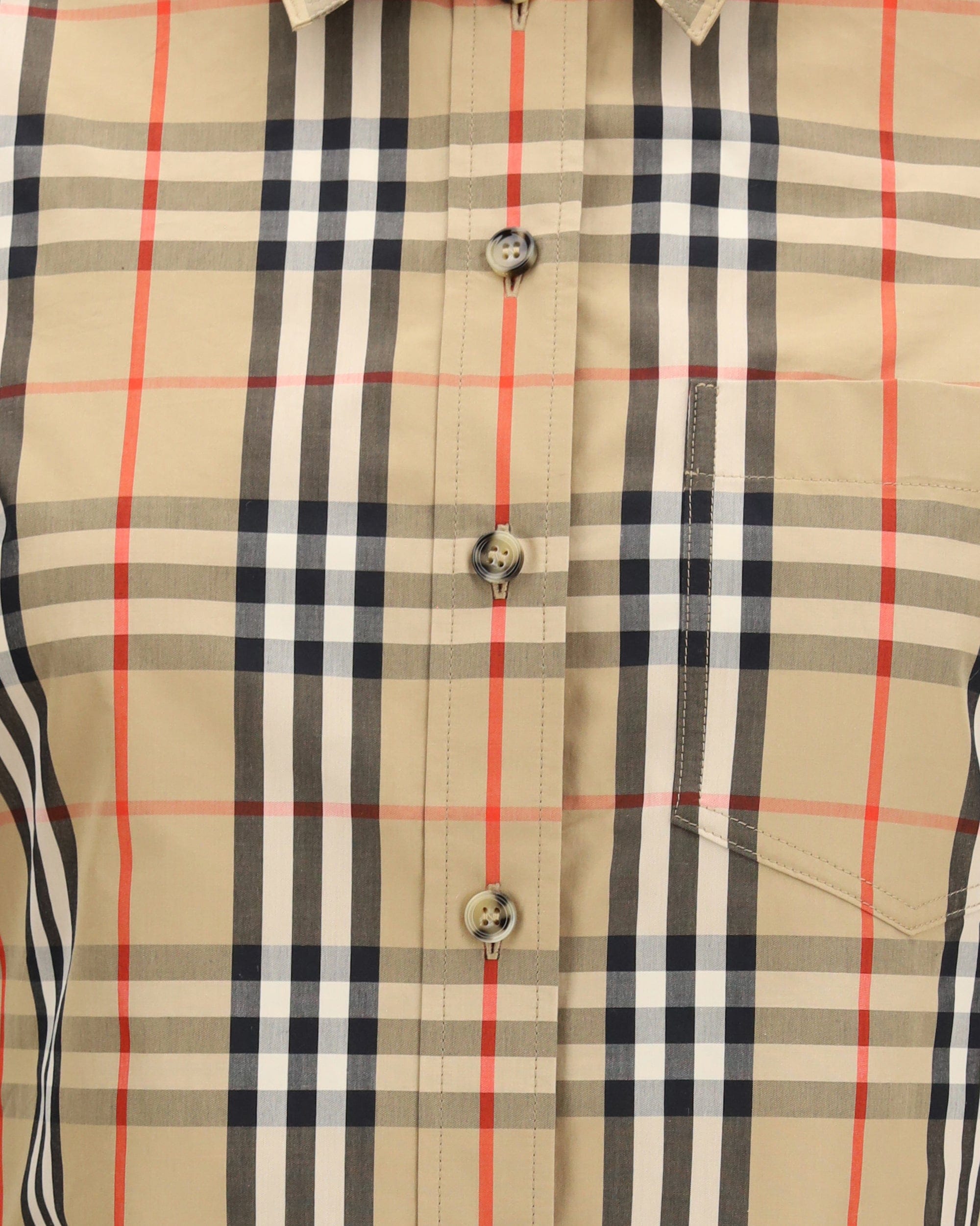 Burberry Stretch Cotton Check Shirt