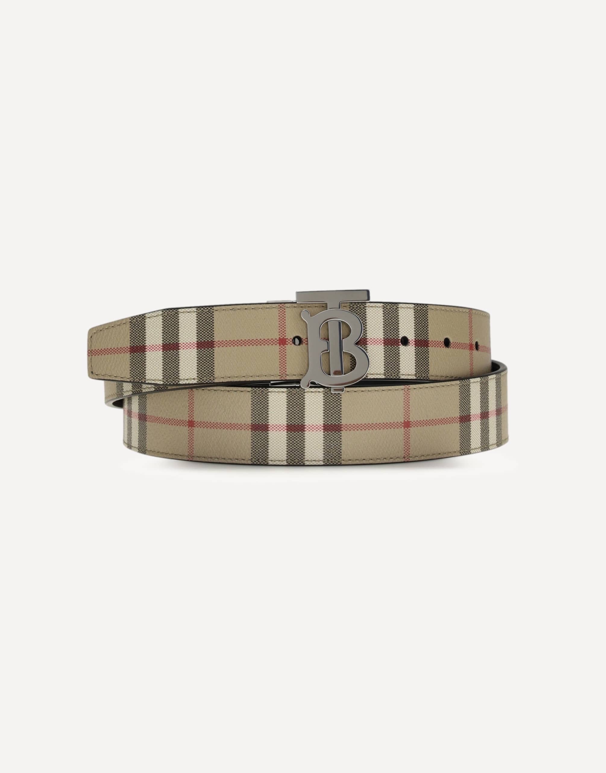 Burberry Tb Reversible Check Belt