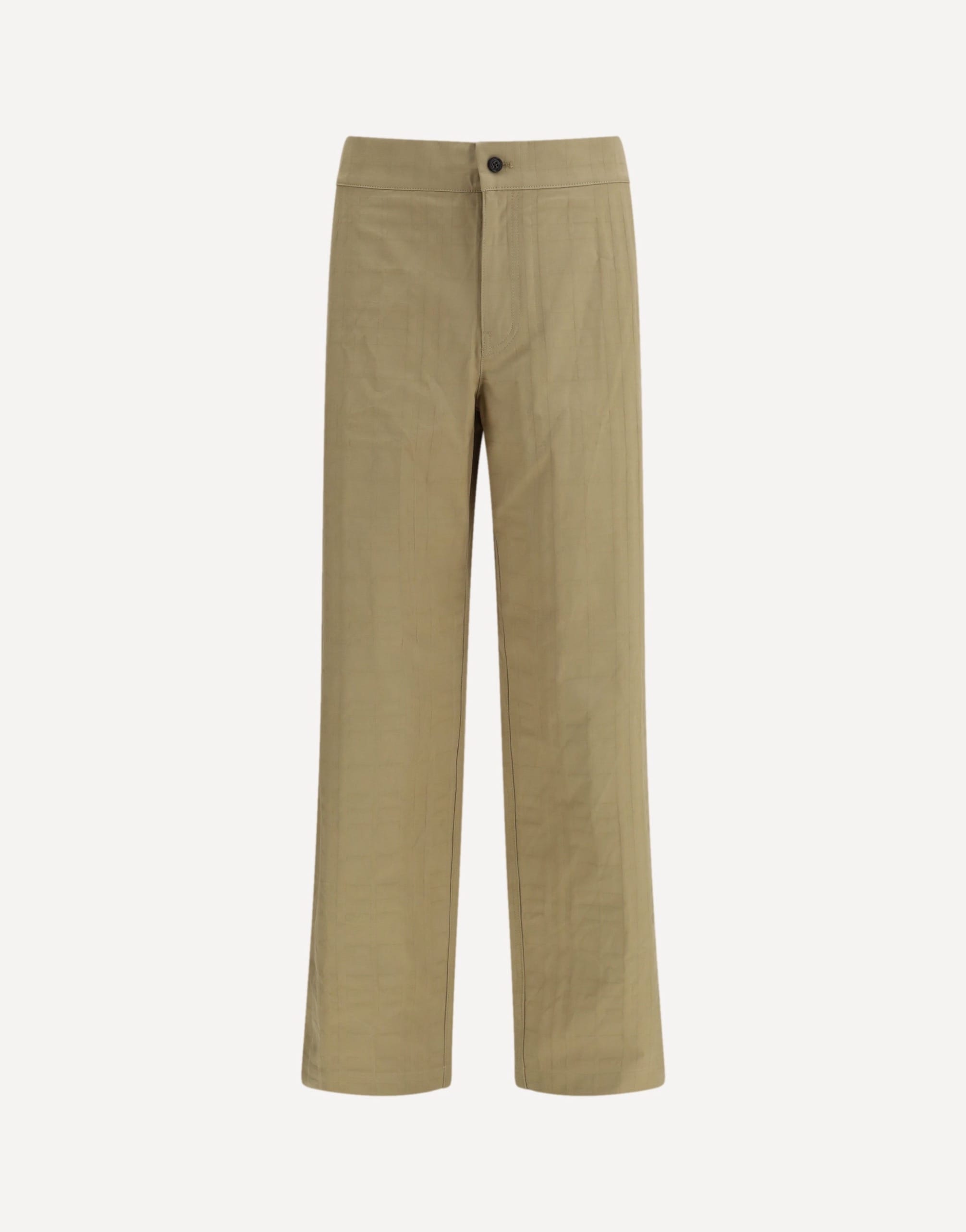 Burberry Textured Check Cotton Pants