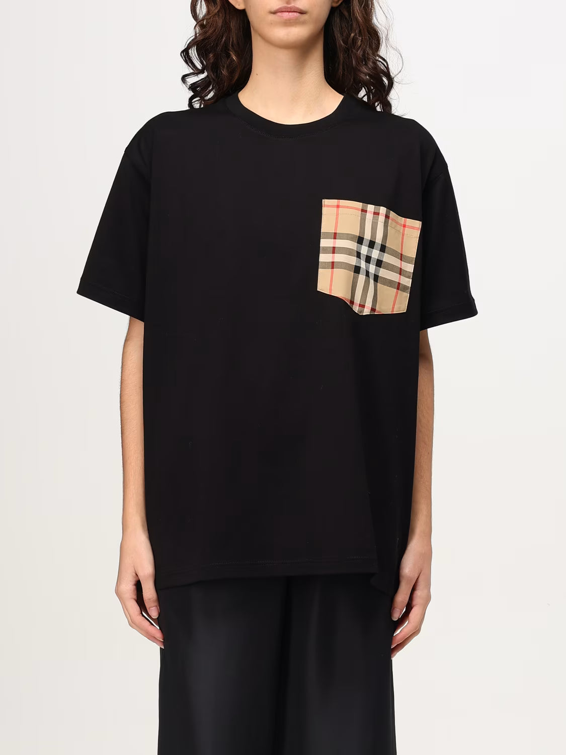 Burberry Check Pocket Oversize T-Shirt