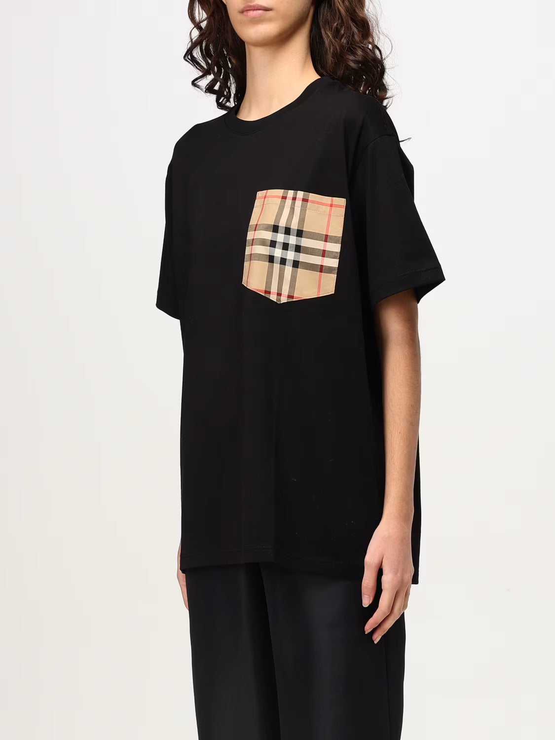 Burberry Check Pocket Oversize T-Shirt