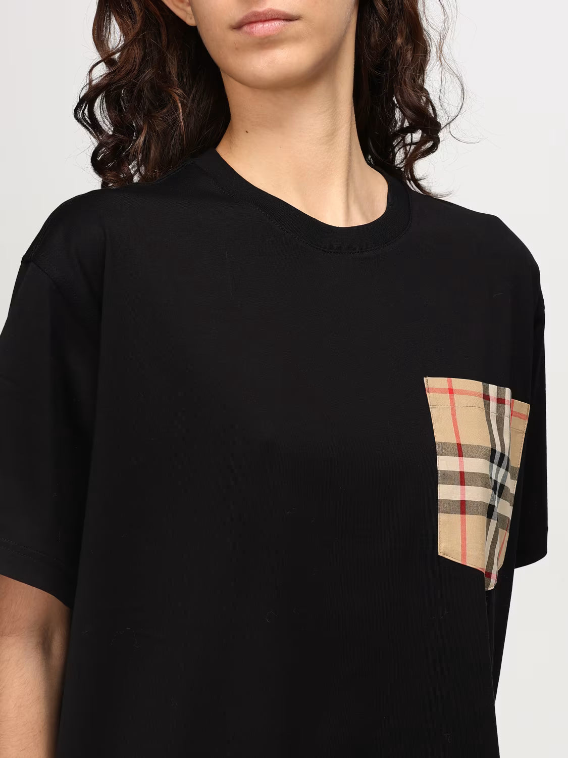 Burberry Check Pocket Oversize T-Shirt