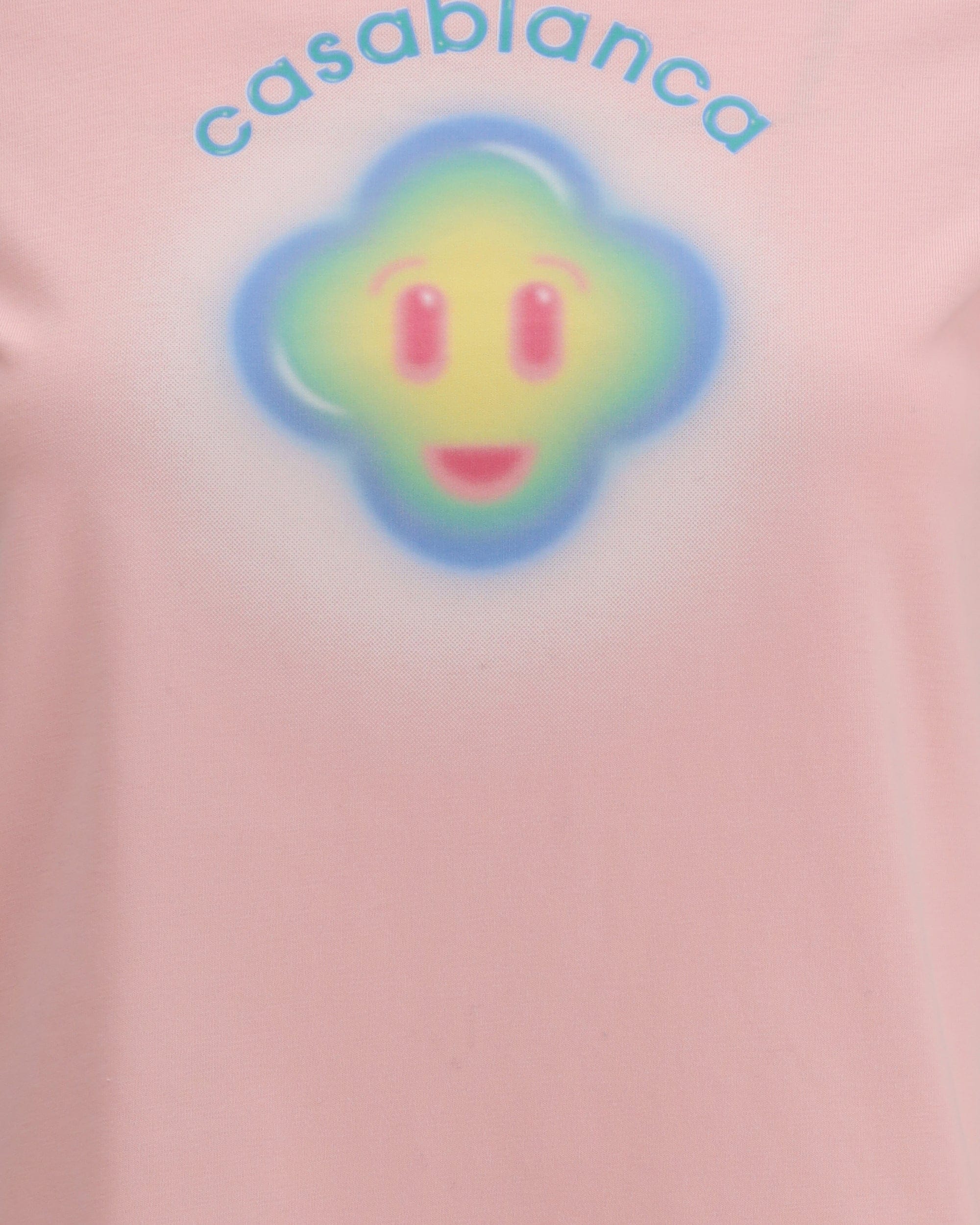 Casablanca Airbrush Smiley Fitted Short-Sleeve T-Shirt