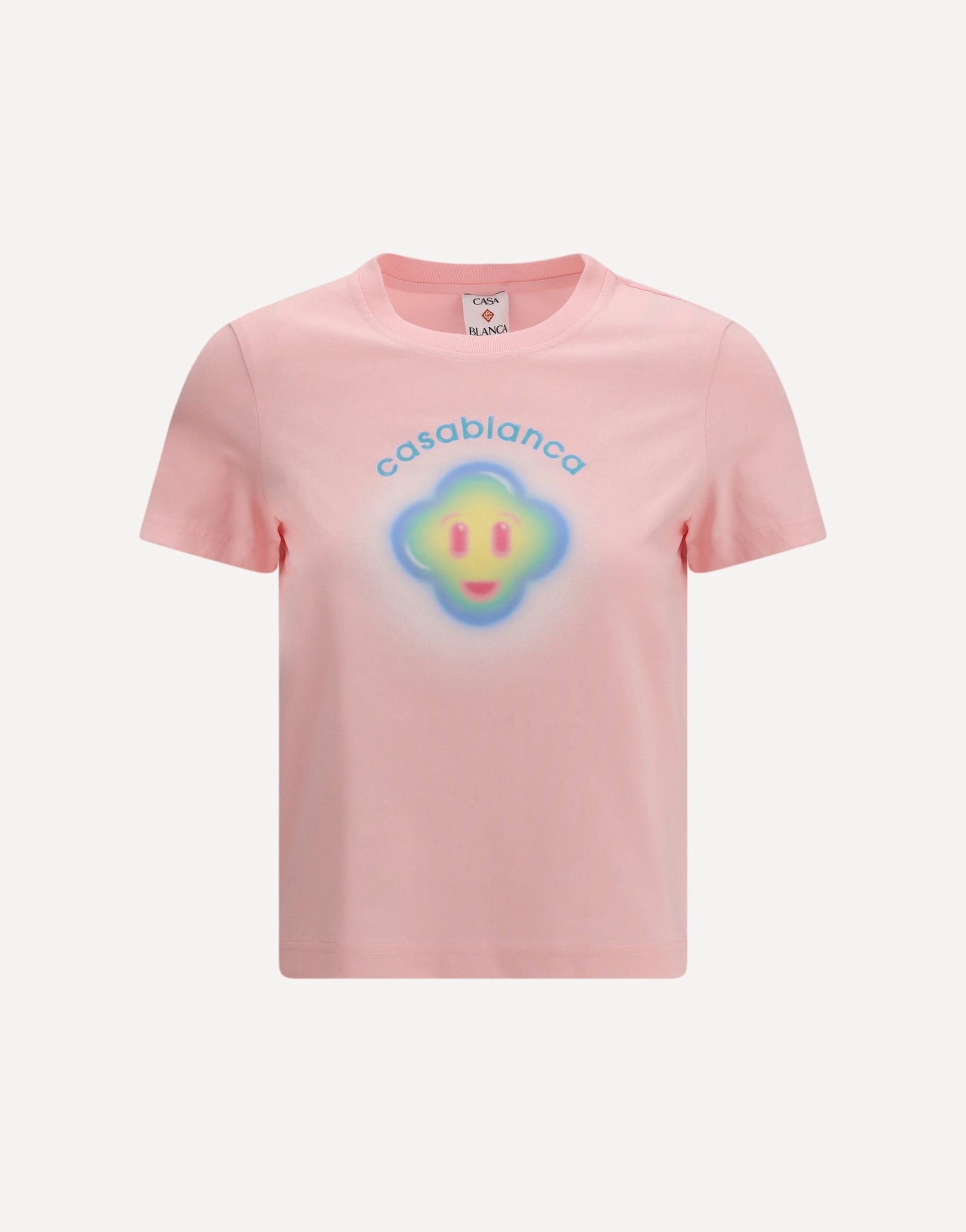 Casablanca Airbrush Smiley Fitted Short-Sleeve T-Shirt