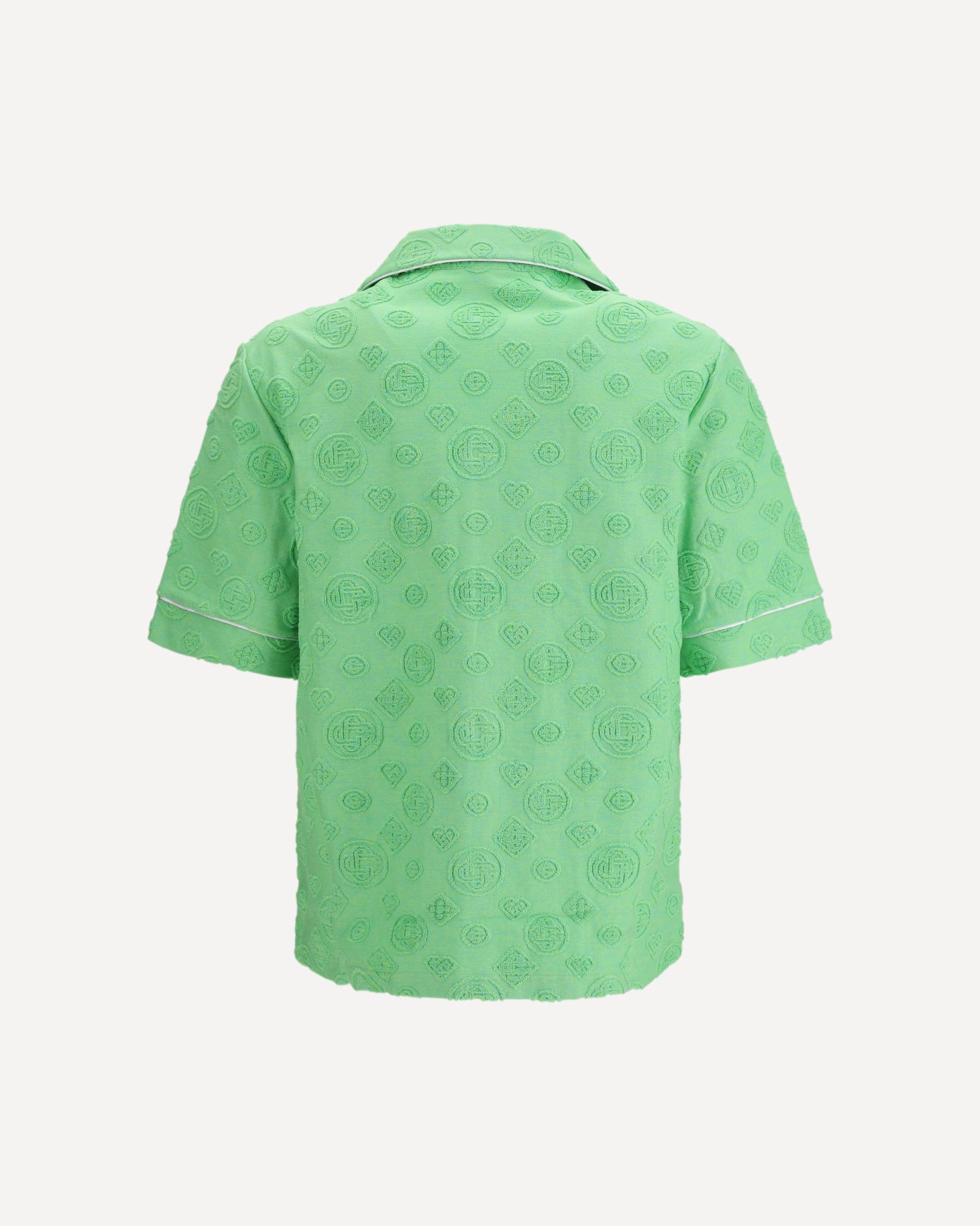 Casablanca Diamond Monogram Print Short-Sleeve Shirt - alternate view