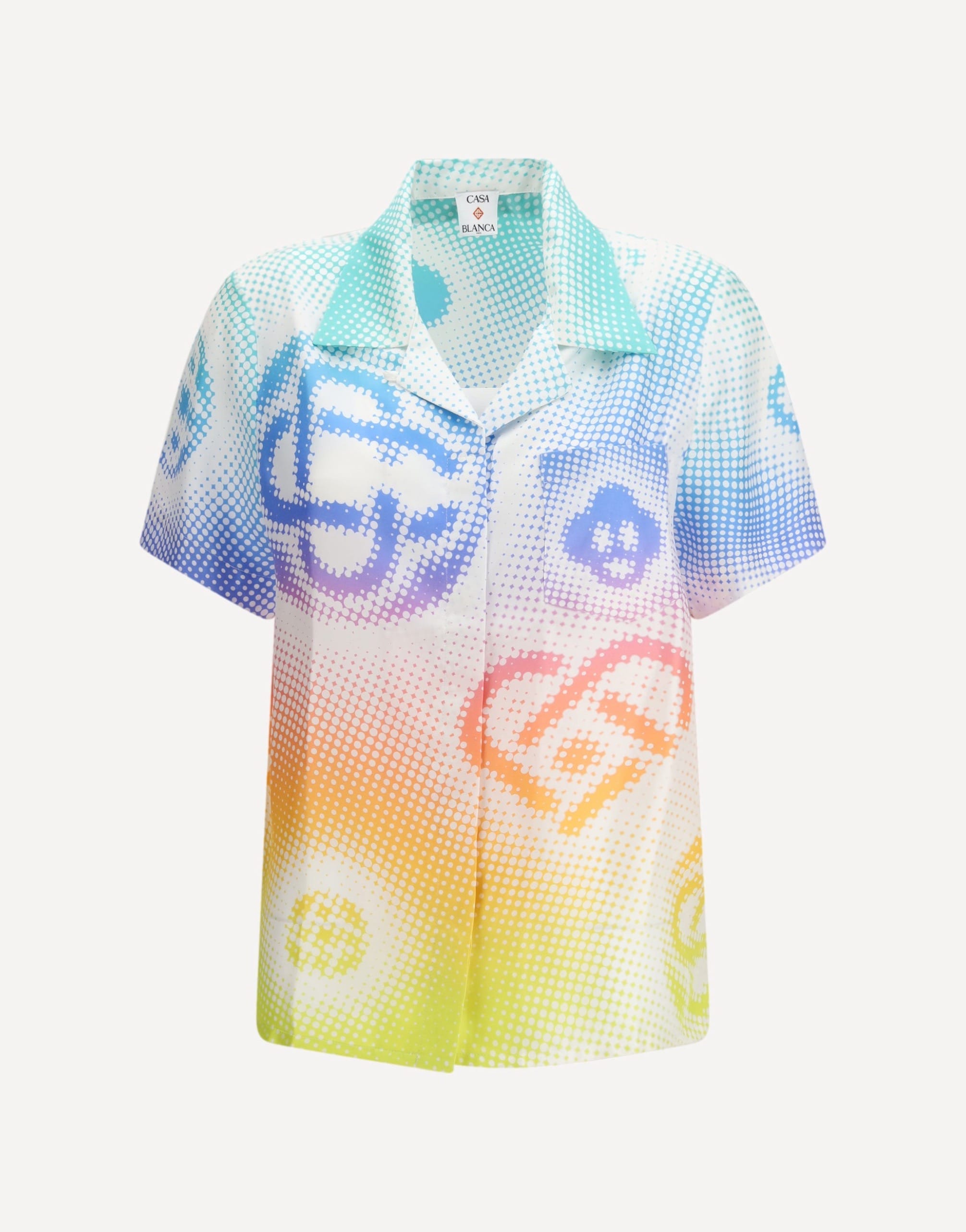 Casablanca Halftone Logo Short-Sleeve Shirt