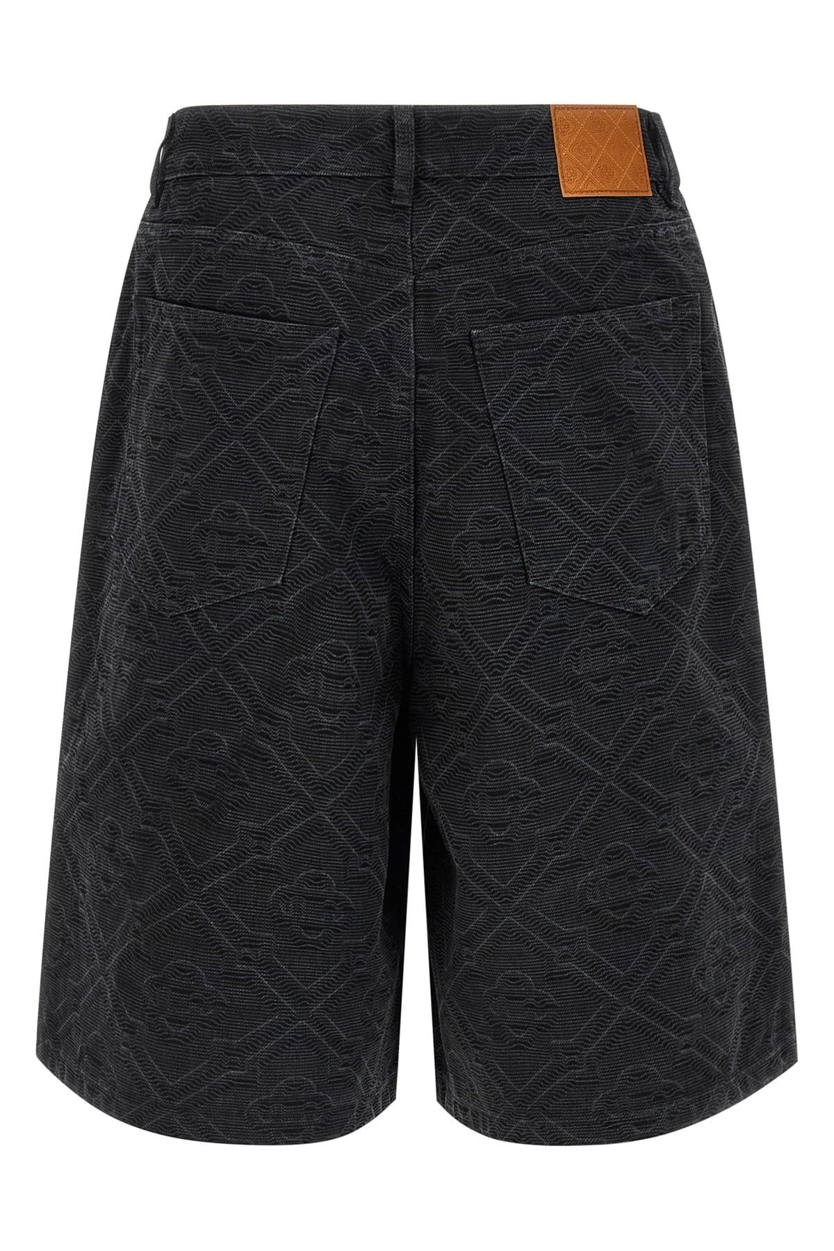 Casablanca Laser Monogram Denim Bermuda Shorts
