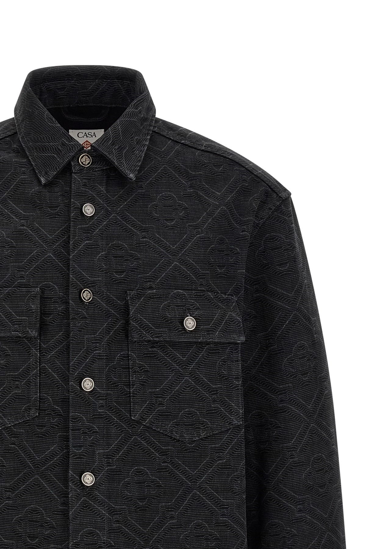 Casablanca Casablanca Laser Monogram Denim Overshirt