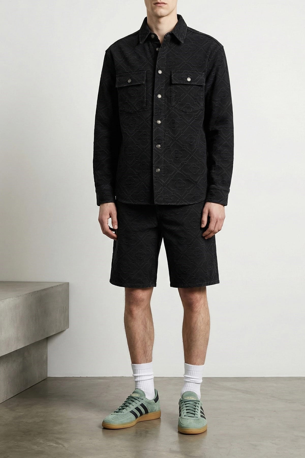 Casablanca Casablanca Laser Monogram Denim Overshirt