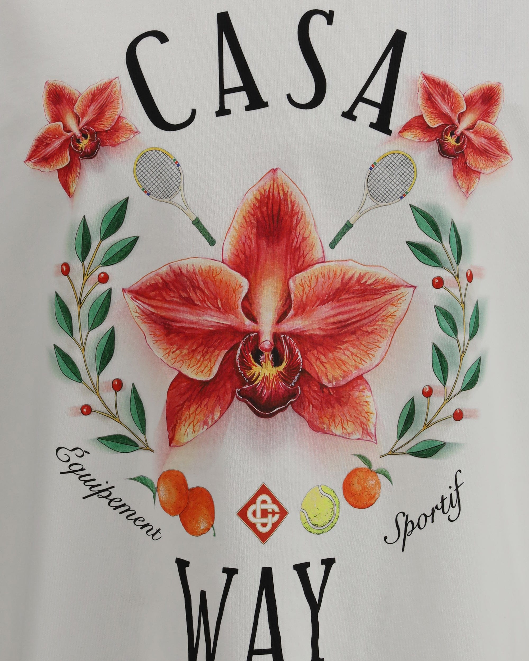 Casablanca Orchid Logo Short Sleeve T-Shirt