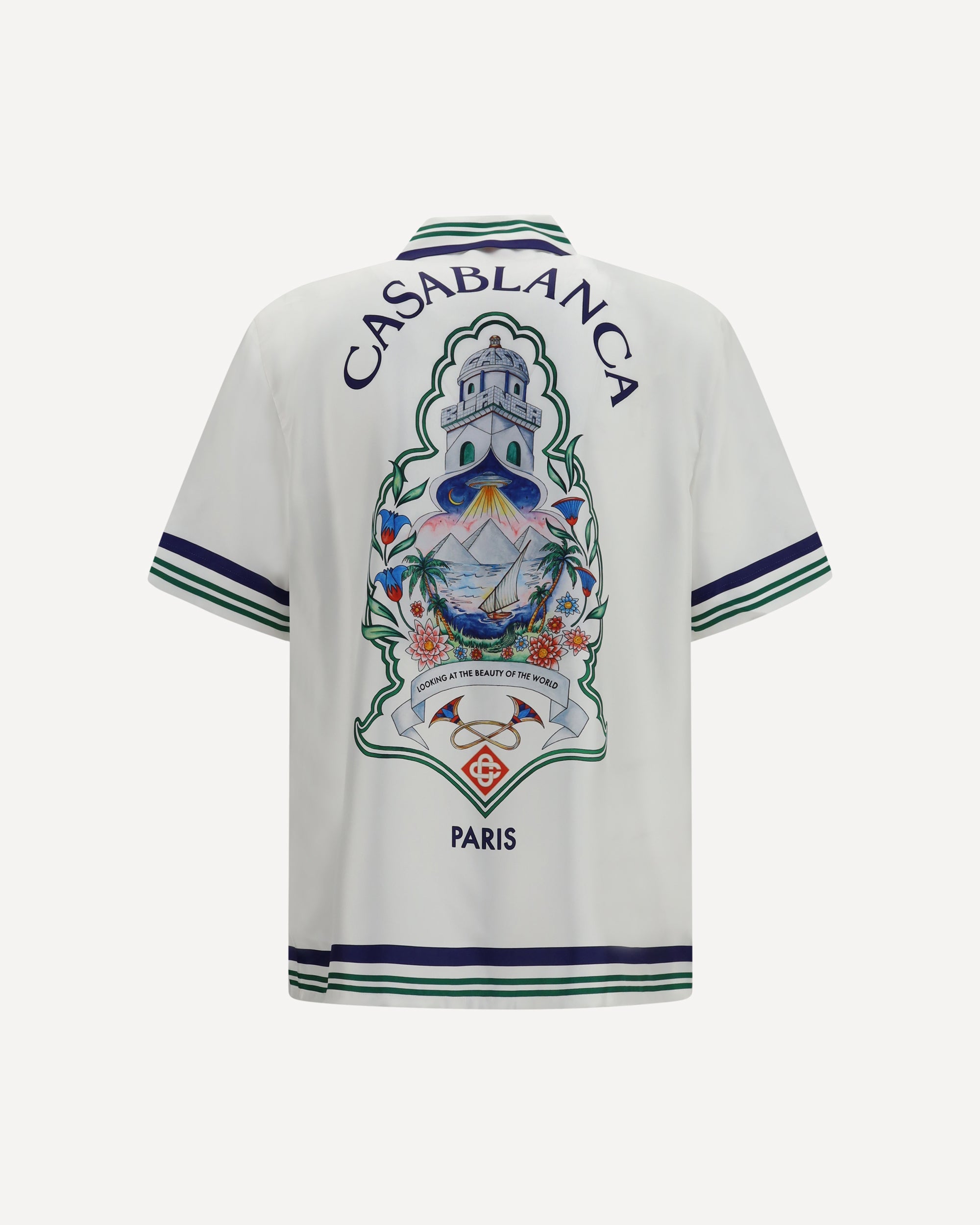 Casablanca 반소매 호텔 크레스트 셔츠