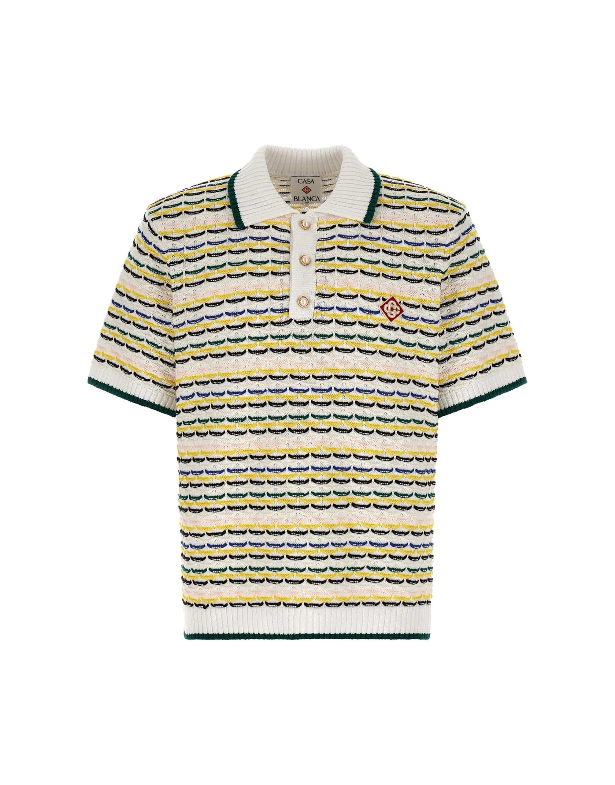 Casablanca Casablanca Tuck Stitch Polo Shirt