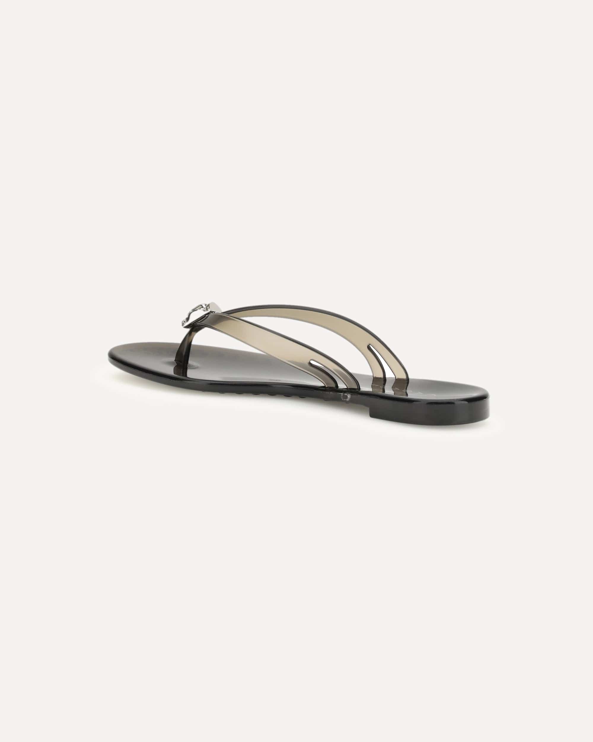 Casadei Thong Sandals With Rhinestone Clip