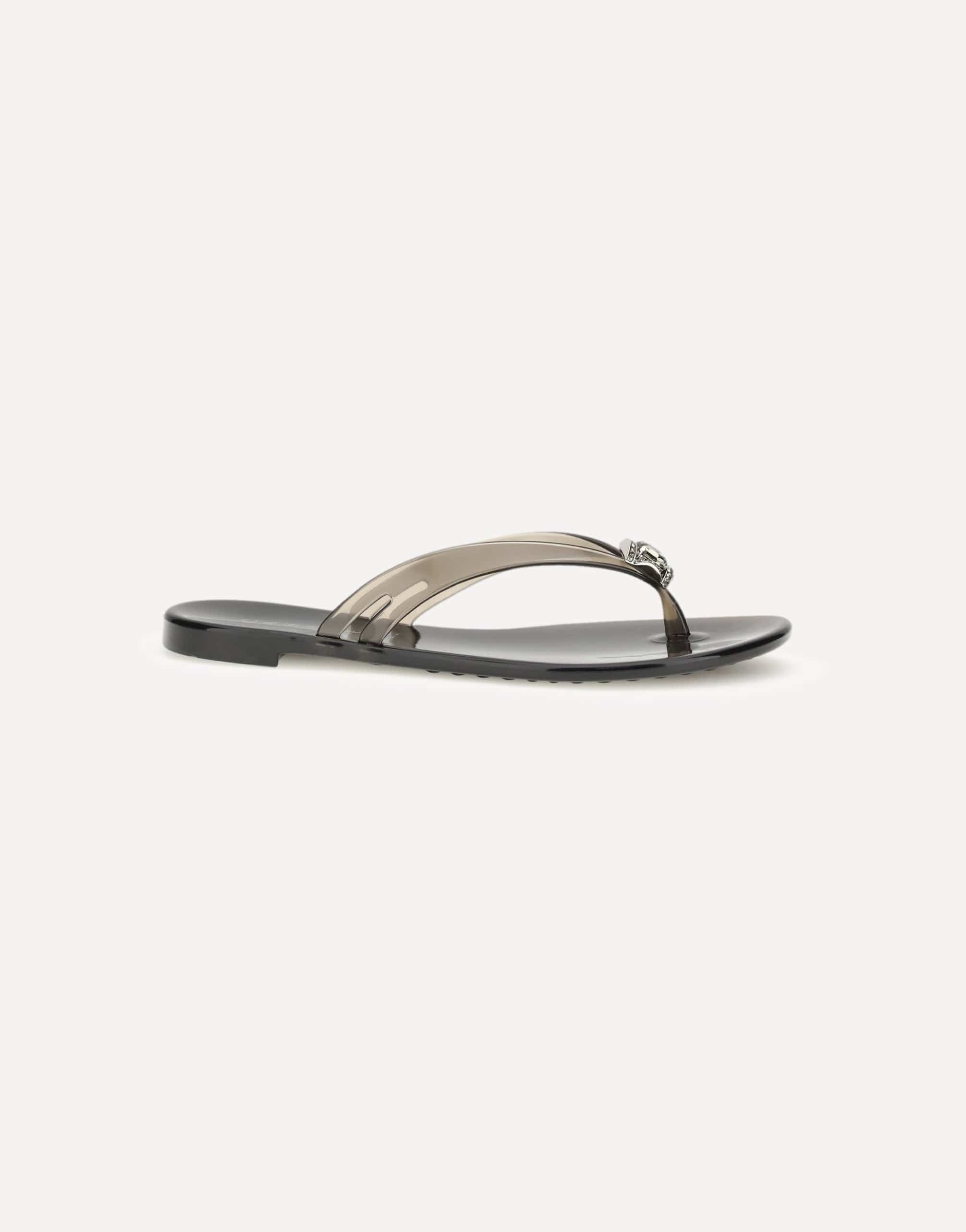 Casadei Thong Sandals With Rhinestone Clip