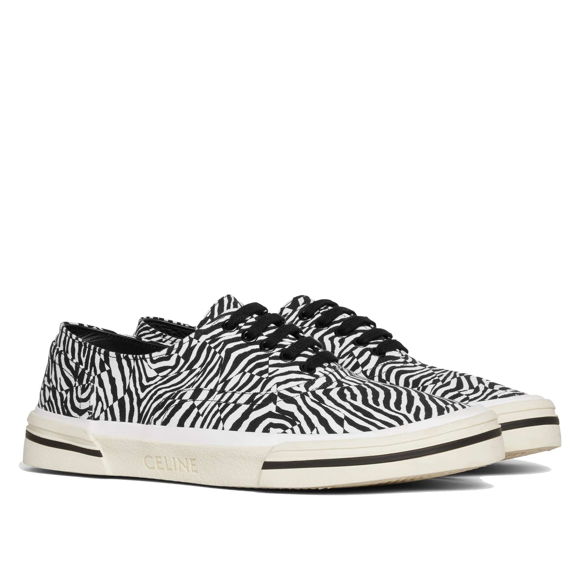 Celine Elliot Canvas Sneakers Zebra Print - alternate view