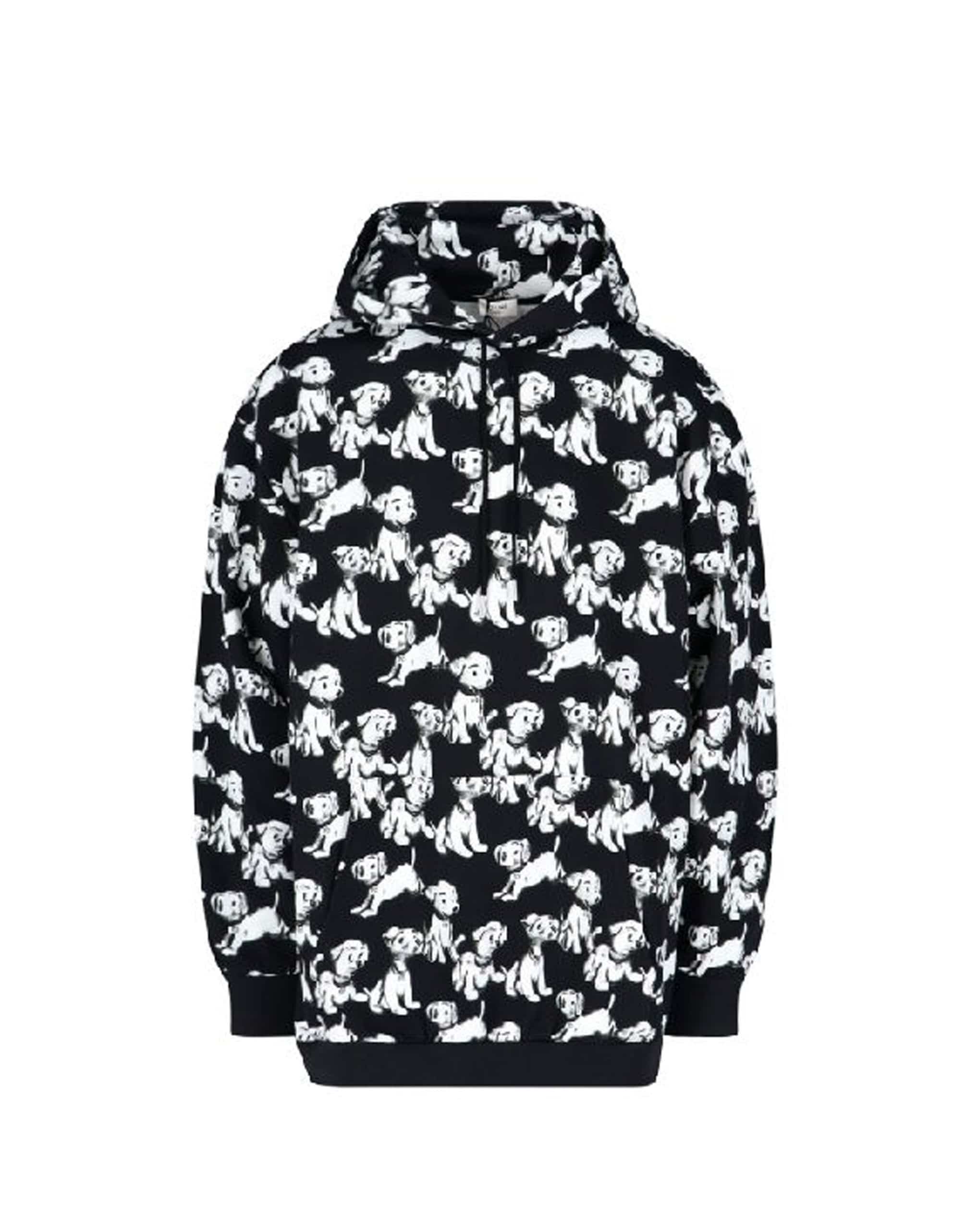 Celine Printed Dogs Hooded Sweatshirt