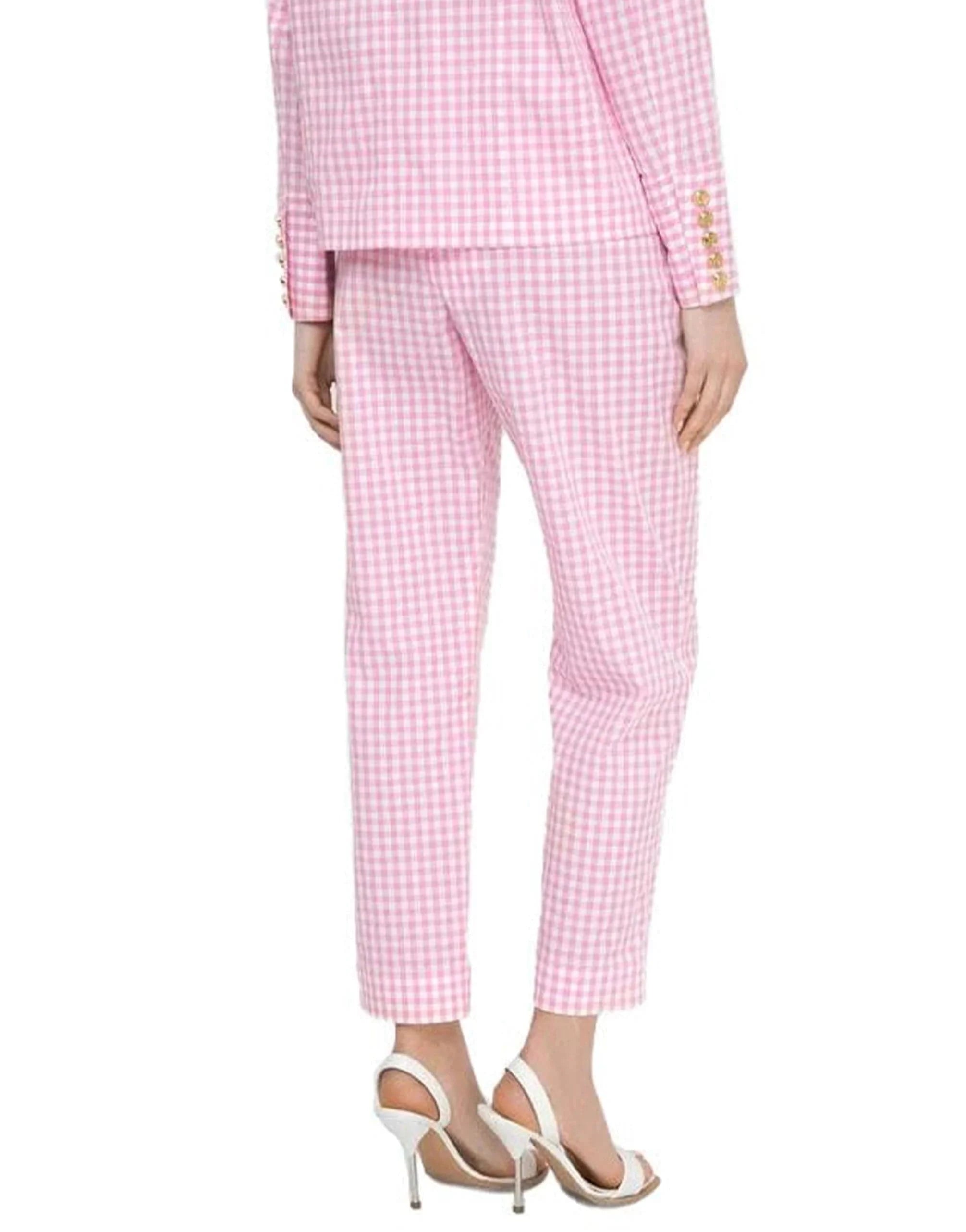 Balmain Check Print Pants