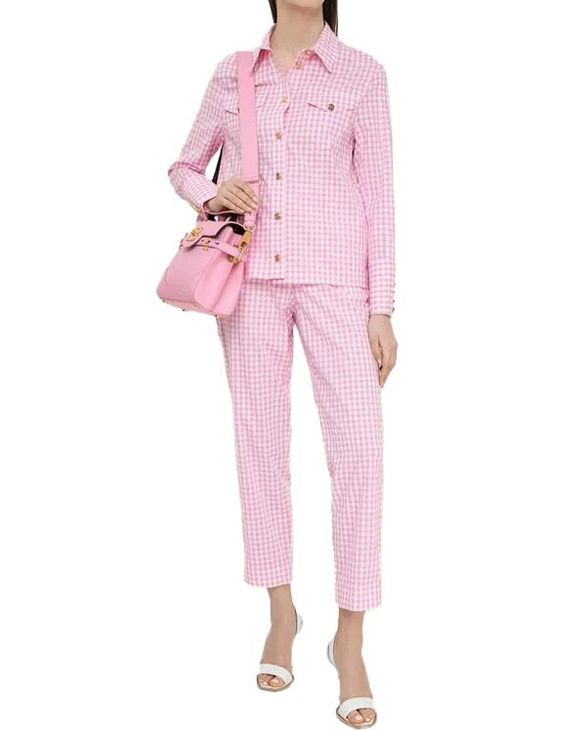 Balmain Check Print Pants