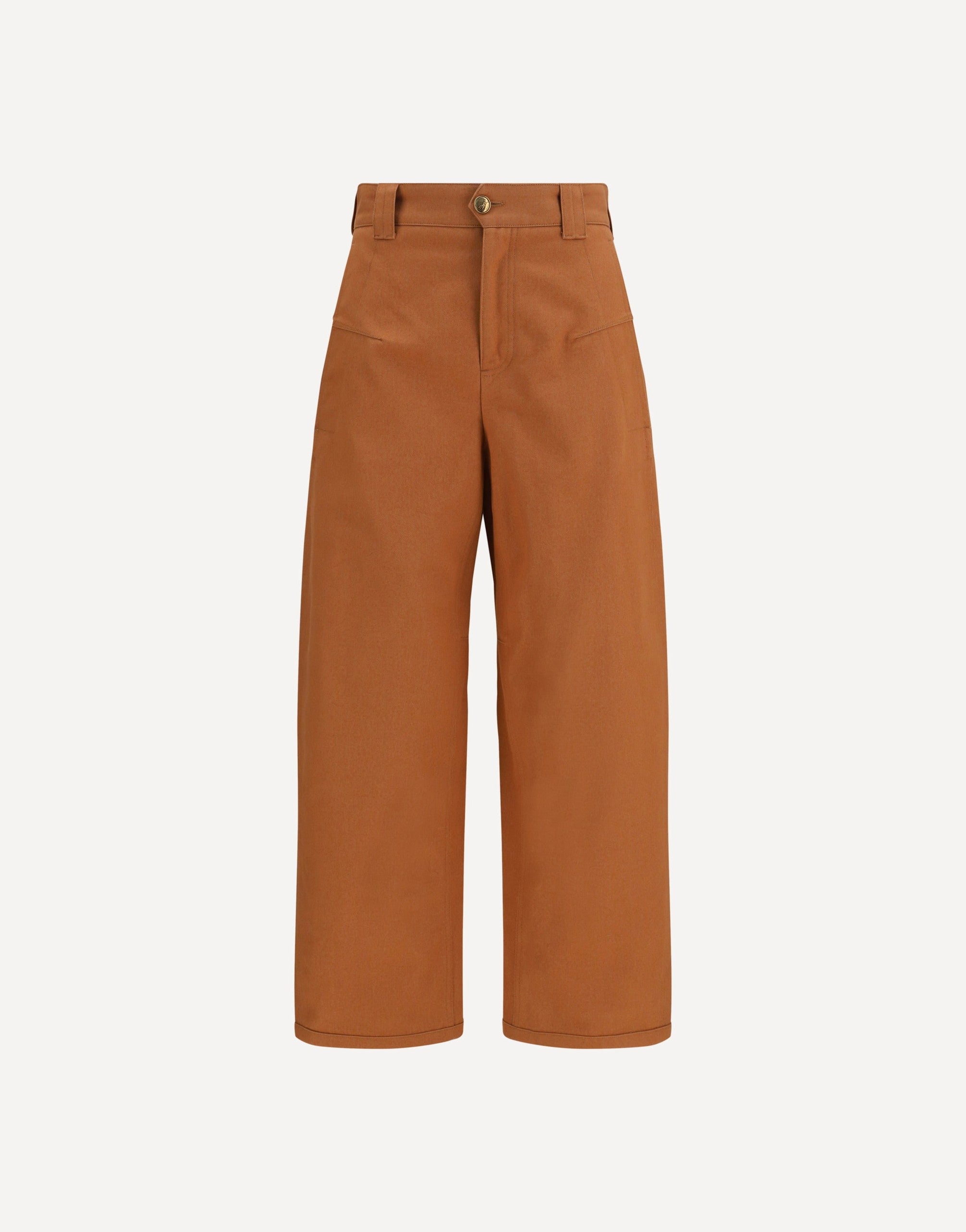 Chloé Cotton Canvas Barrel-Leg Pants