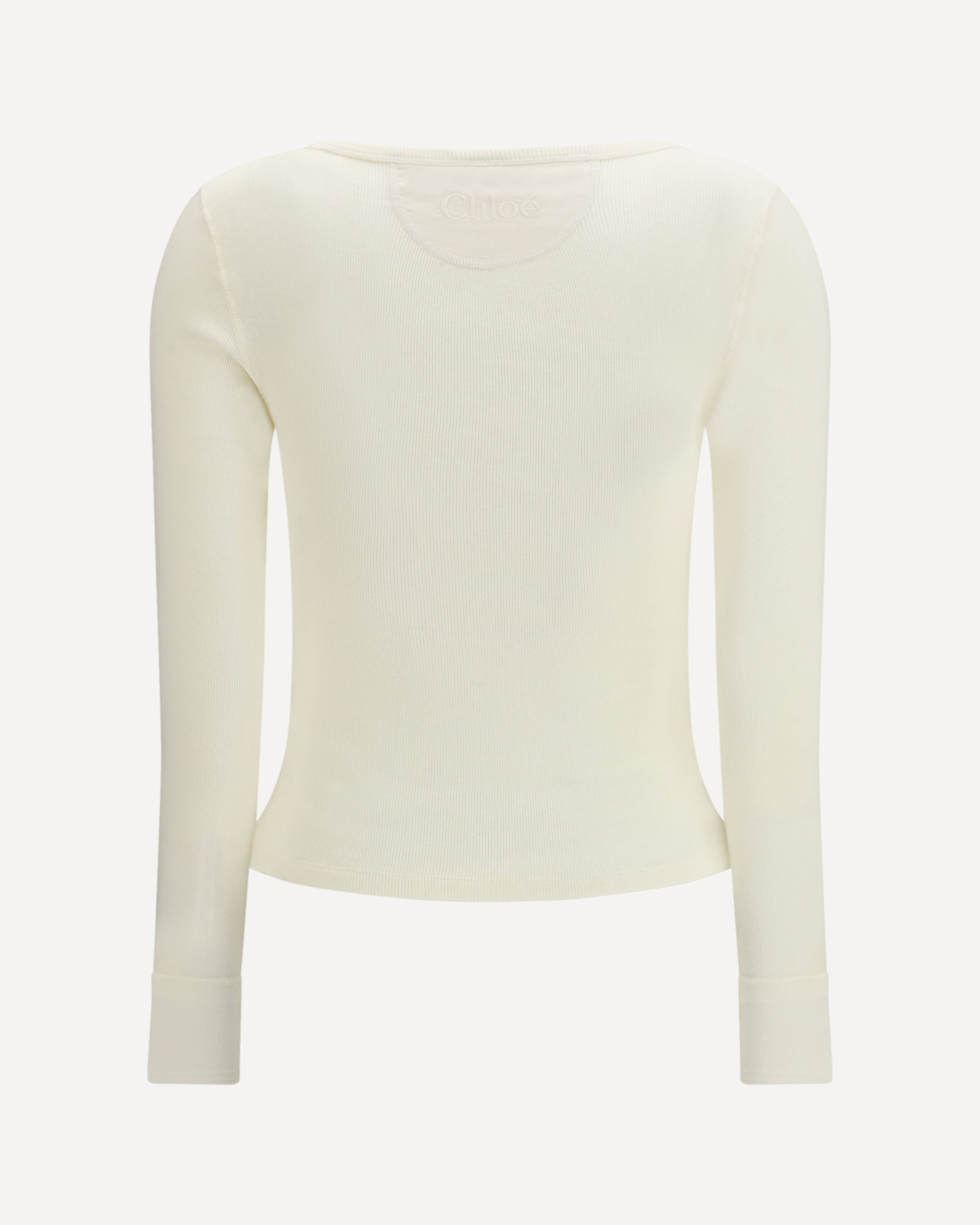 Chloé Cotton Jersey Henley T-Shirt