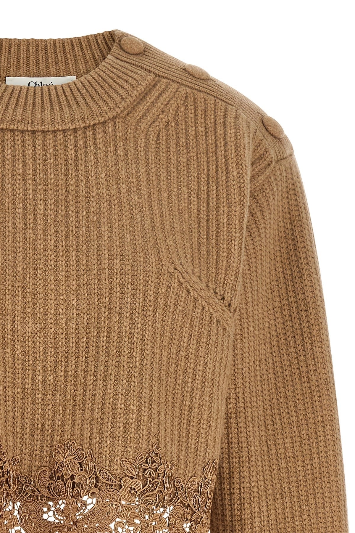 Chloé Cropped Lace Sweater