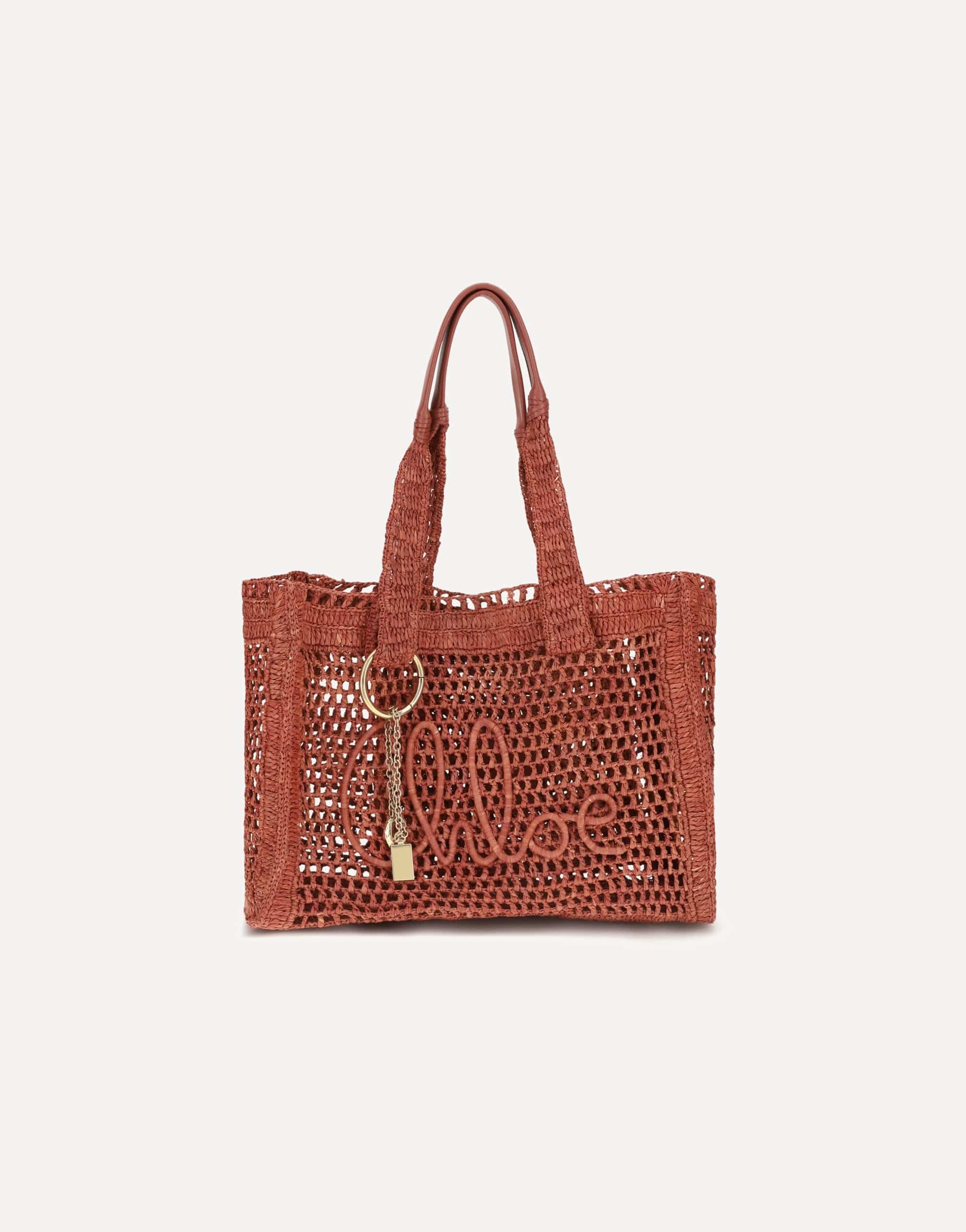 Chloé Chloé East-West Banana Raffia Tote Bag