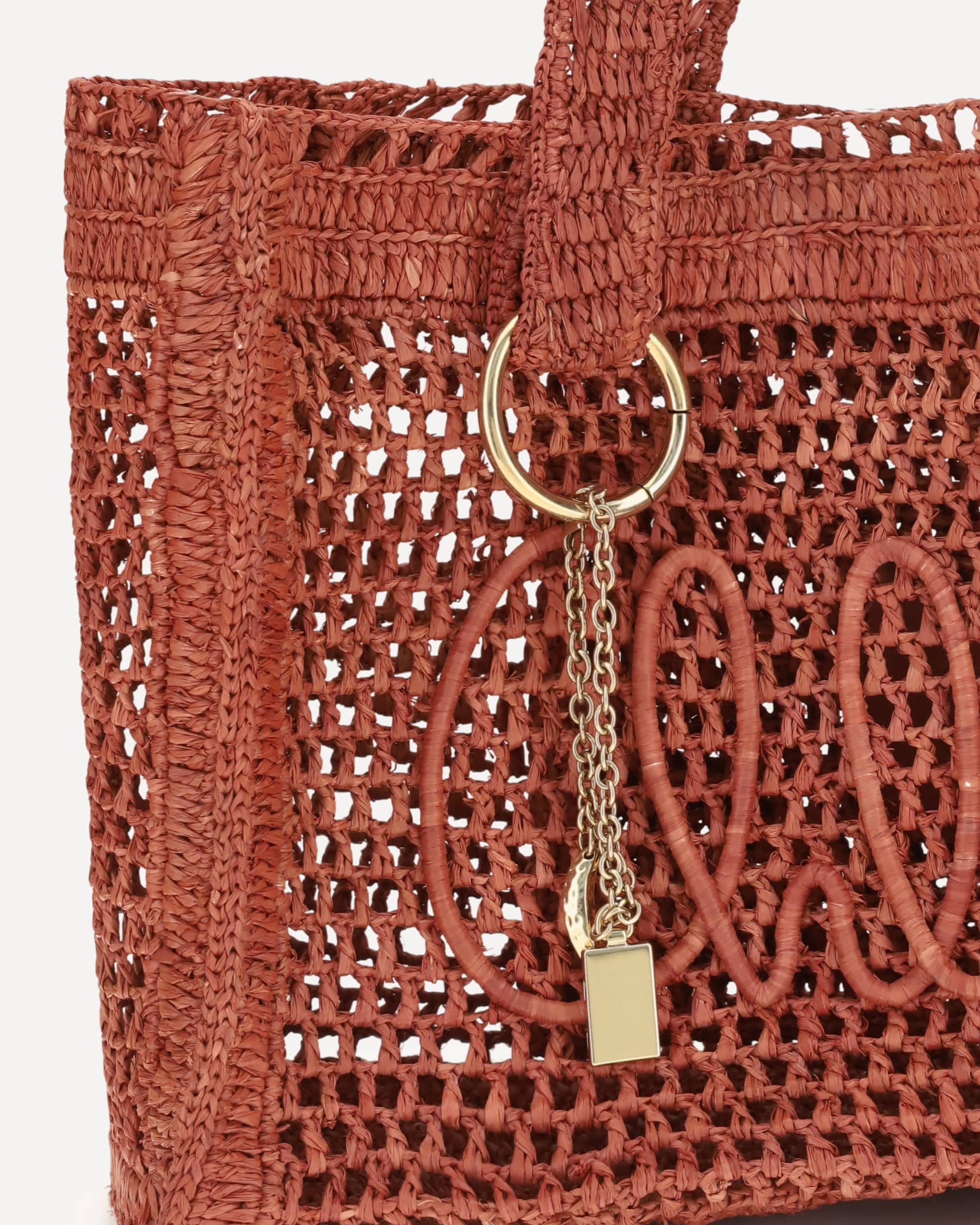 Chloé East-West Banana Raffia Tote Bag