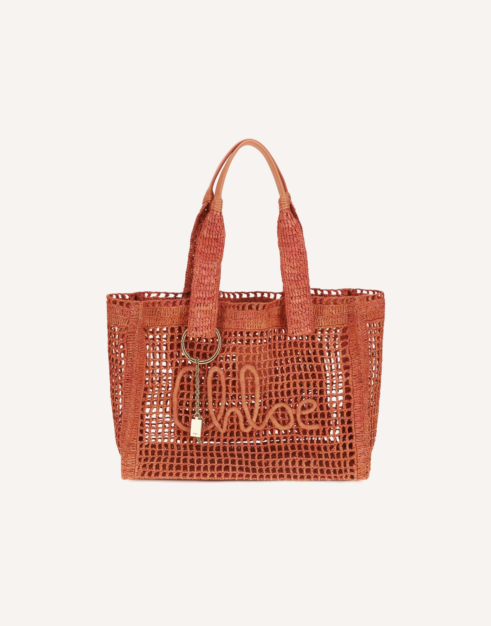 Chloé East-West Summer Banana Raffia Tote
