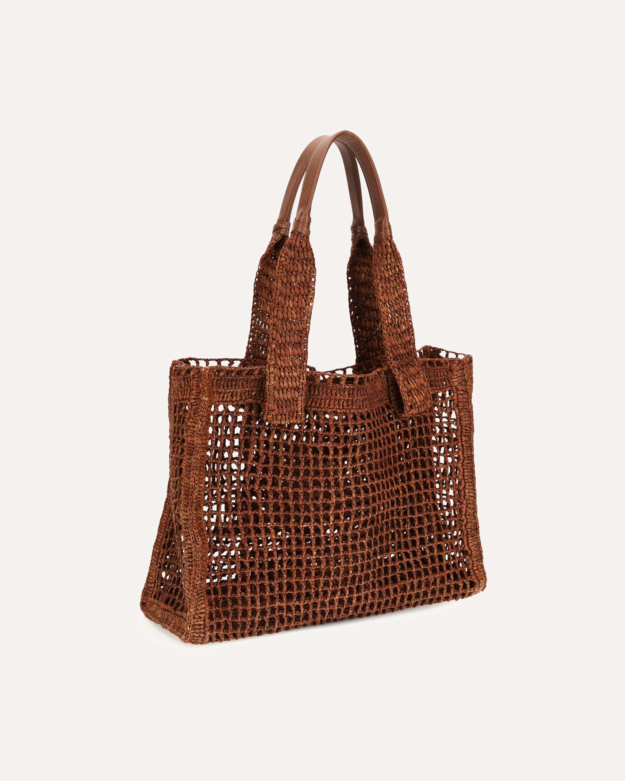 Chloé East-West Summer Banana Raffia Tote Bag